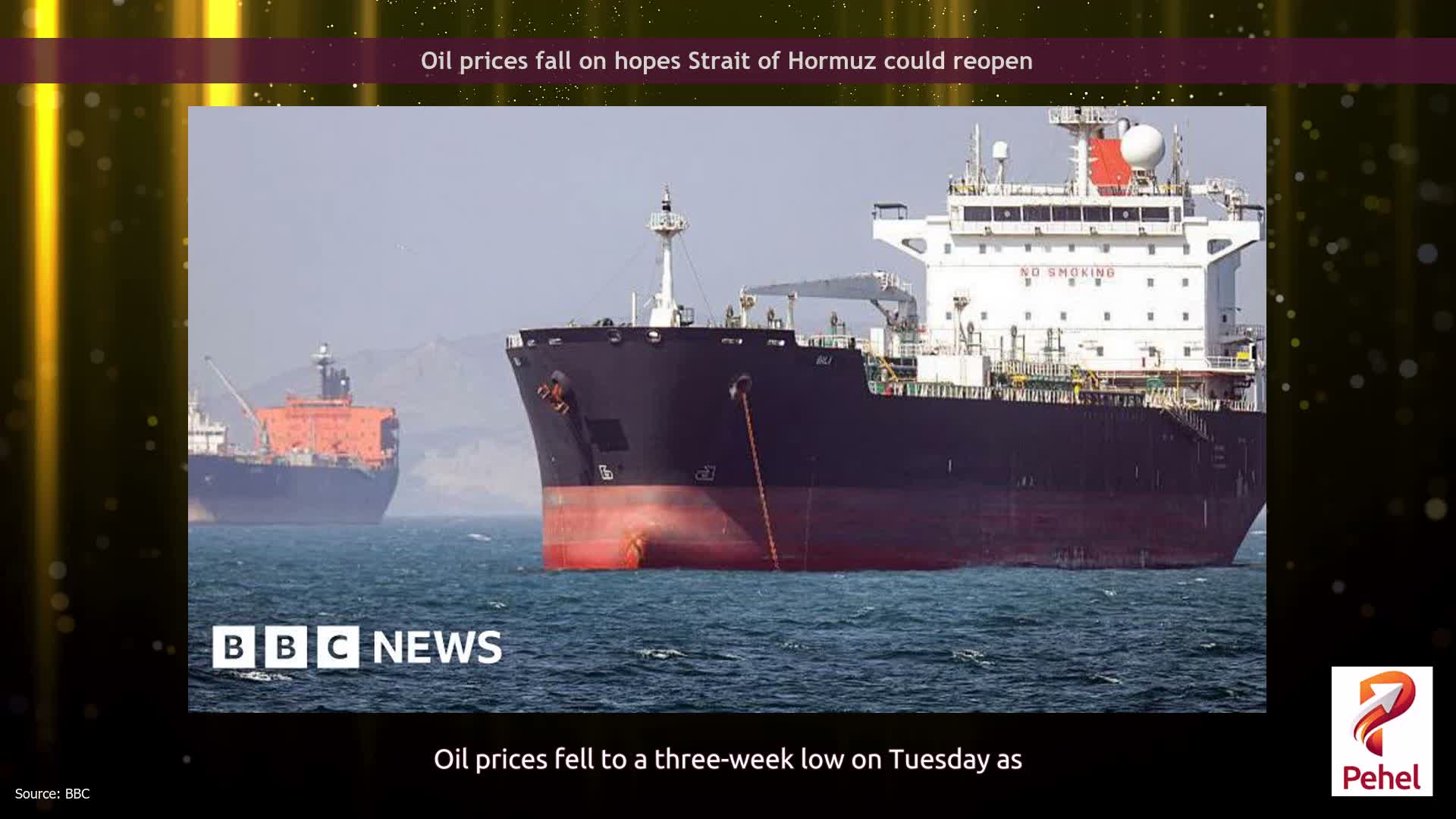 Oil prices fall on hopes Strait of Hormuz could reopen