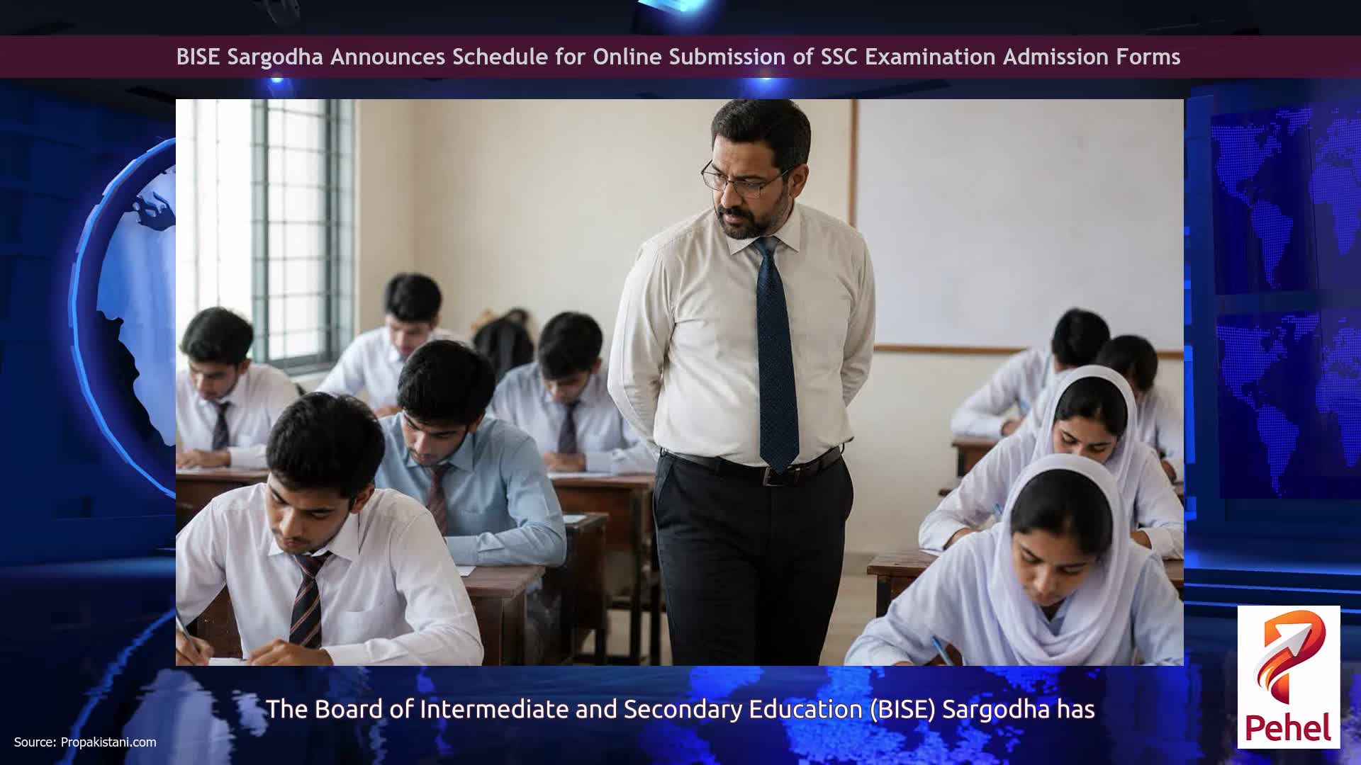 BISE Sargodha Announces Schedule for Online Submission of SSC Examination Admission Forms