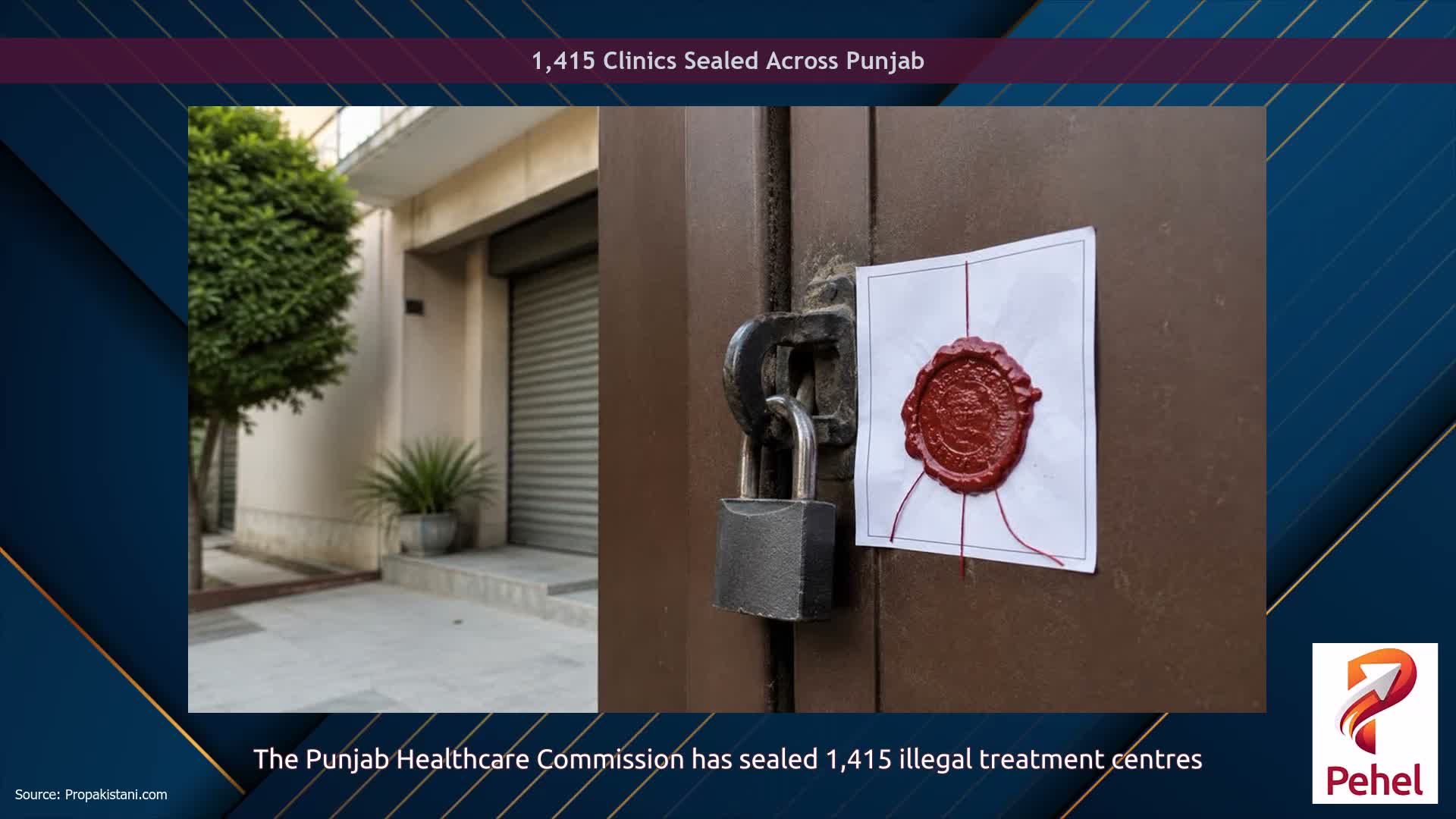 1,415 Clinics Sealed Across Punjab