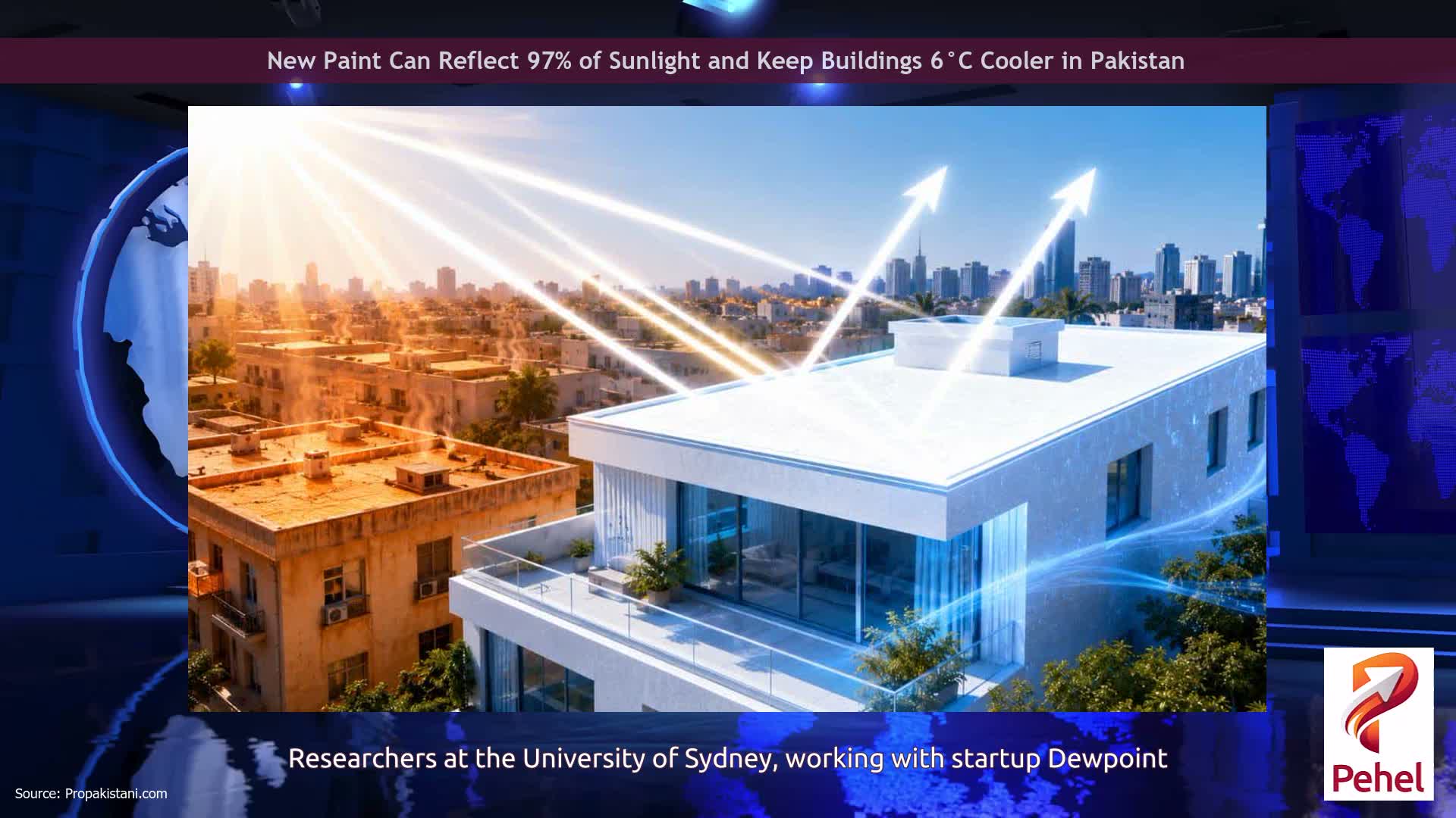 New Paint Can Reflect 97% of Sunlight and Keep Buildings 6°C Cooler in Pakistan