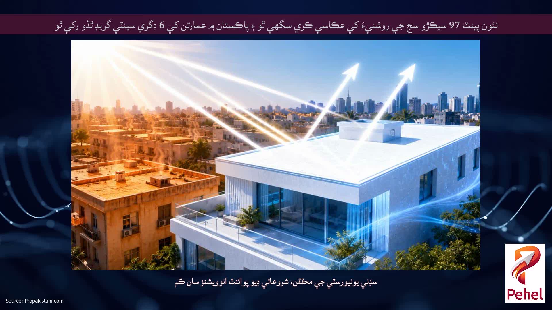 نئون پينٽ 97 سيڪڙو سج جي روشنيءَ کي عڪاسي ڪري سگهي ٿو ۽ پاڪستان ۾ عمارتن کي 6 ڊگري سينٽي گريڊ ٿڌو رکي ٿو
