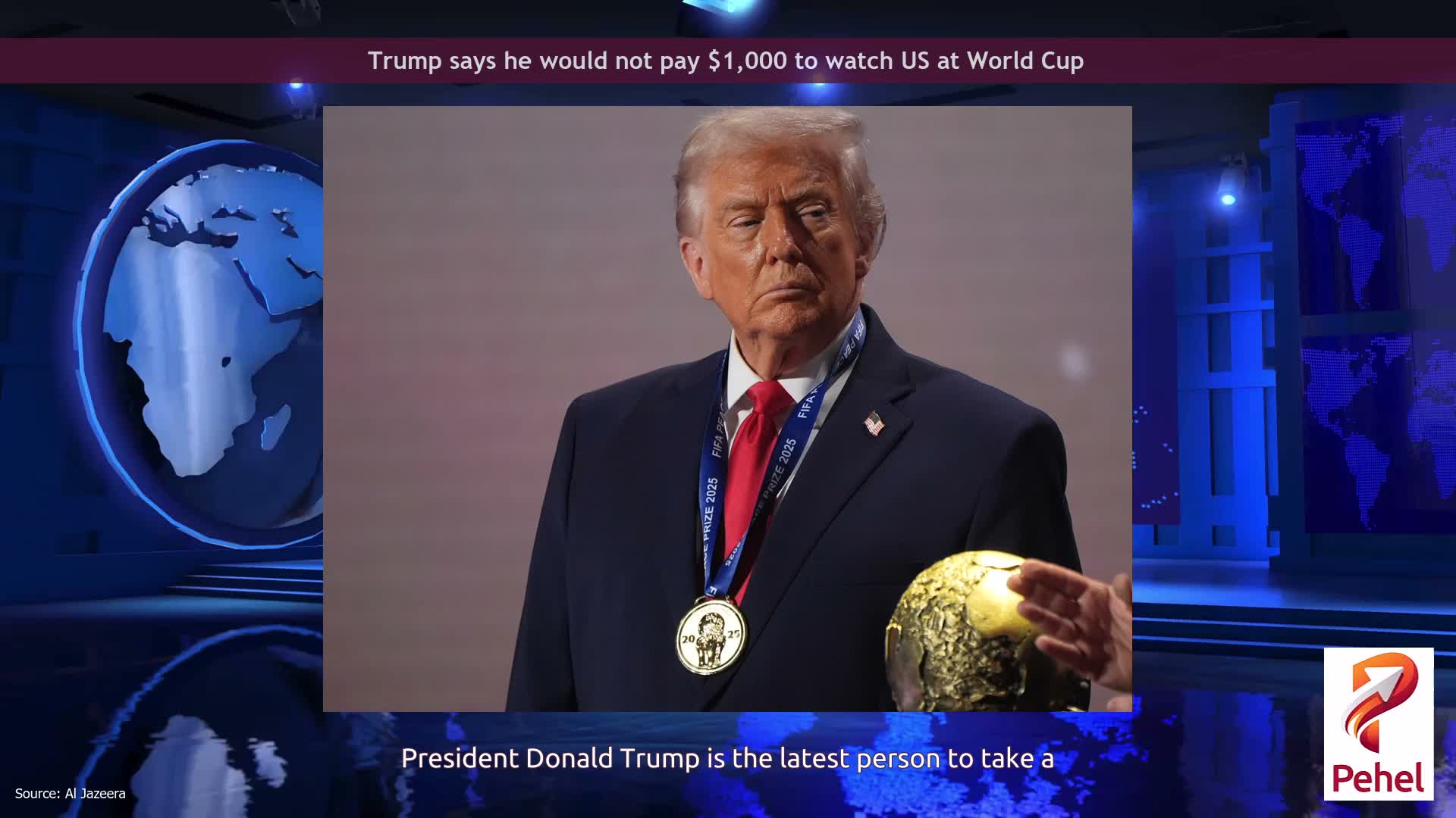 Trump says he would not pay $1,000 to watch US at World Cup