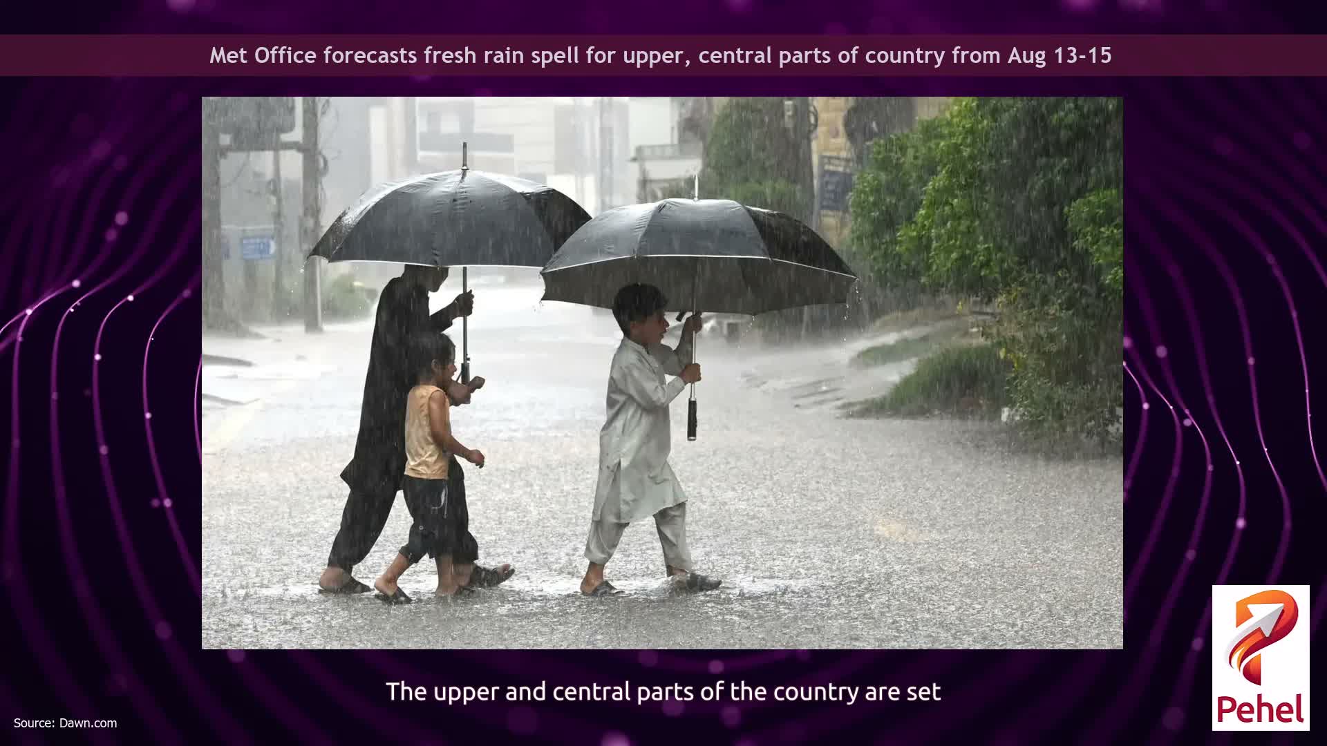 Met Office forecasts fresh rain spell for upper, central parts of country from Aug 13-15