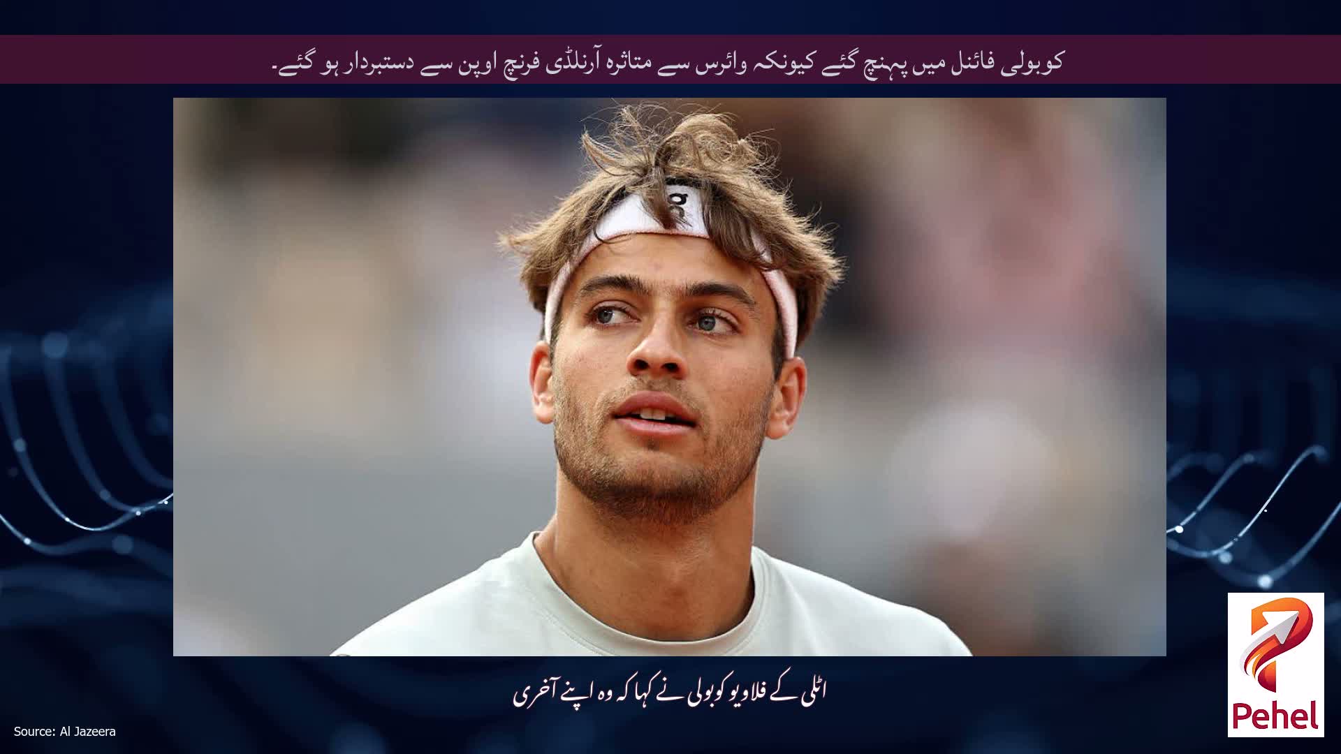 کوبولی فائنل میں پہنچ گئے کیونکہ وائرس سے متاثرہ آرنلڈی فرنچ اوپن سے دستبردار ہو گئے۔