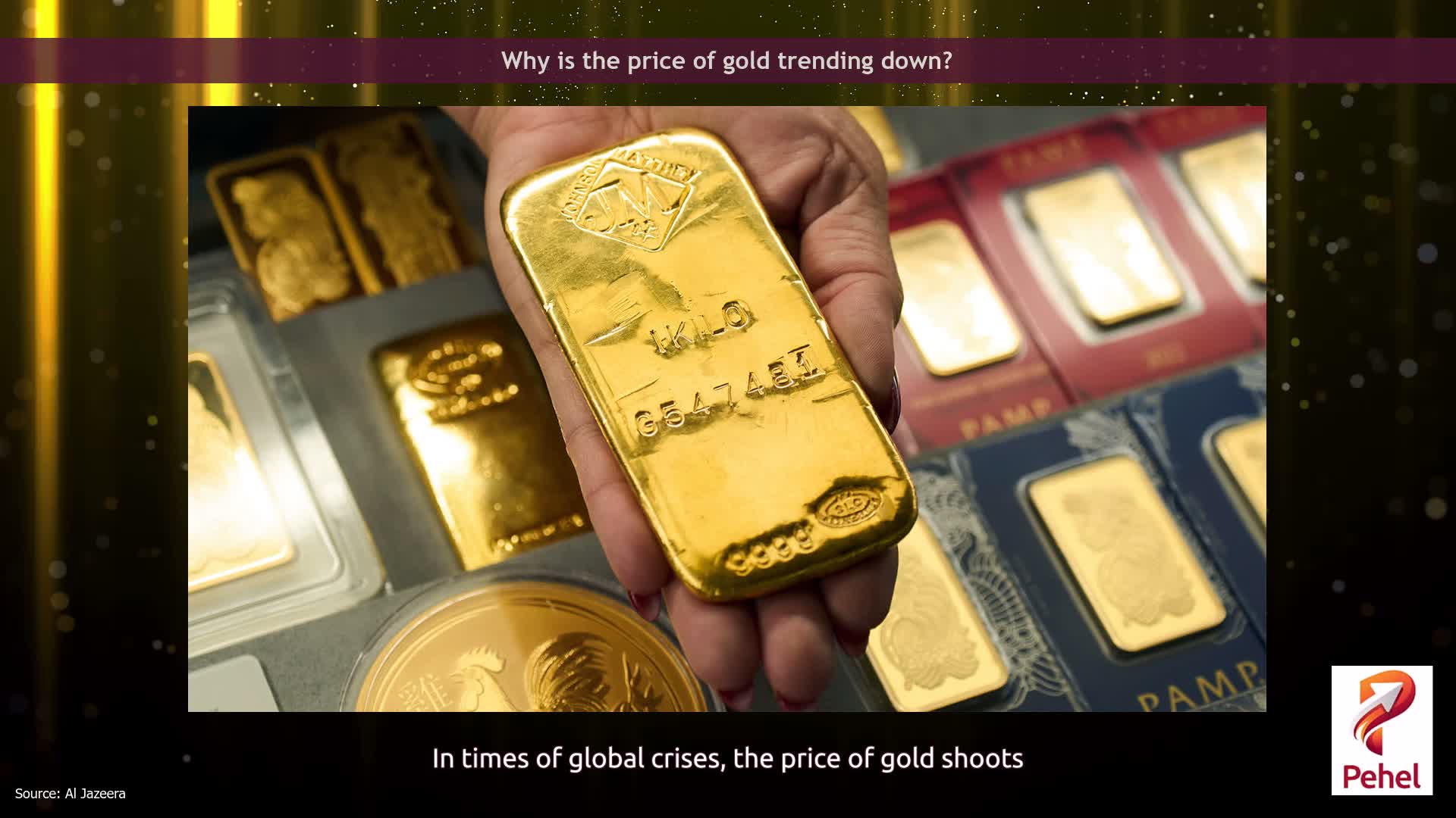 Why is the price of gold trending down?
