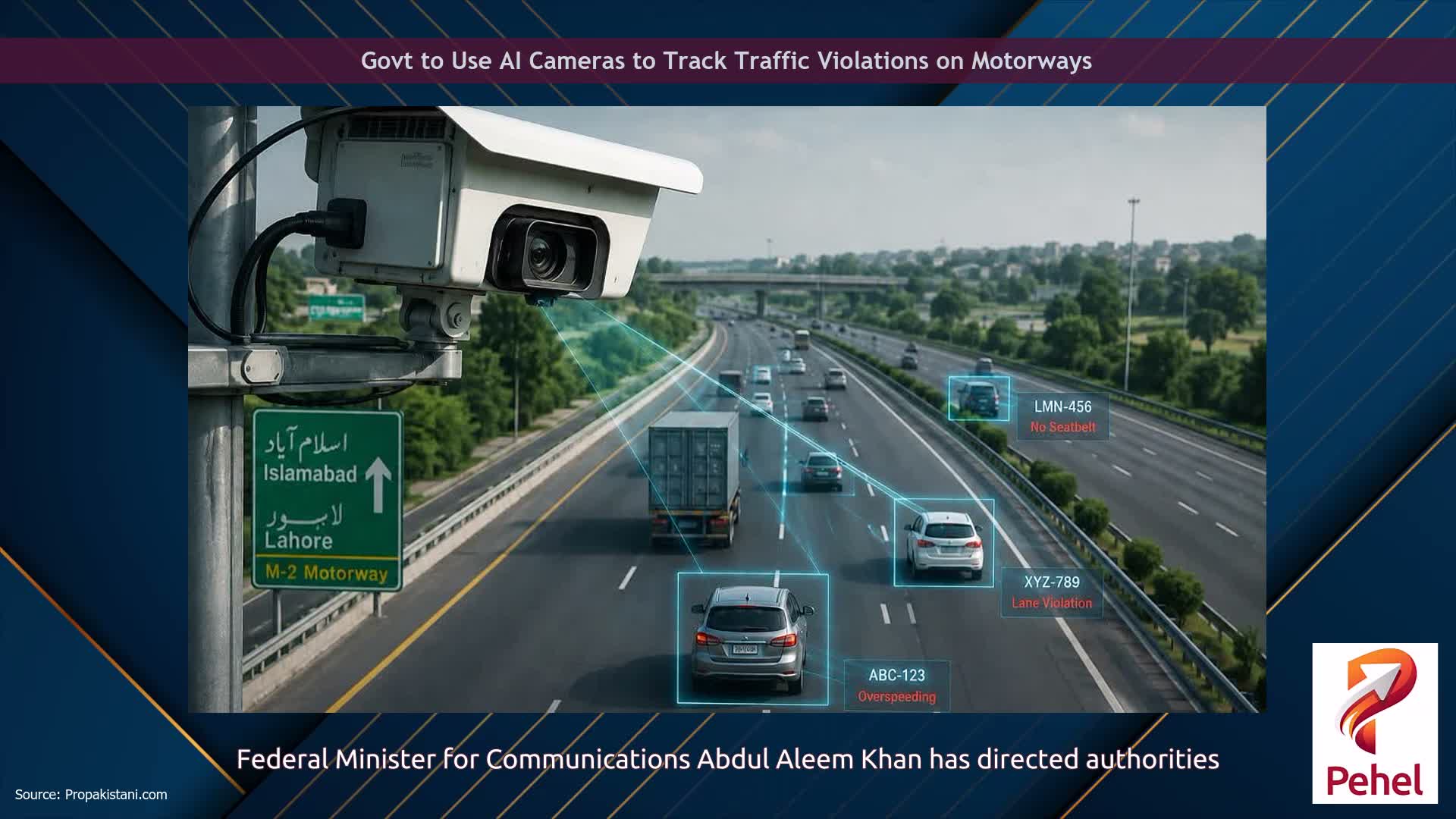 Govt to Use AI Cameras to Track Traffic Violations on Motorways