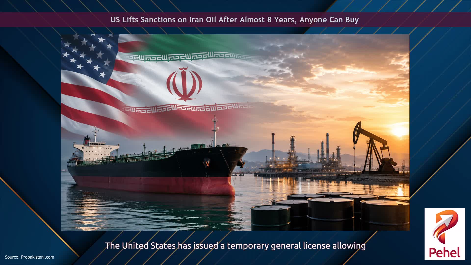 US Lifts Sanctions on Iran Oil After Almost 8 Years, Anyone Can Buy