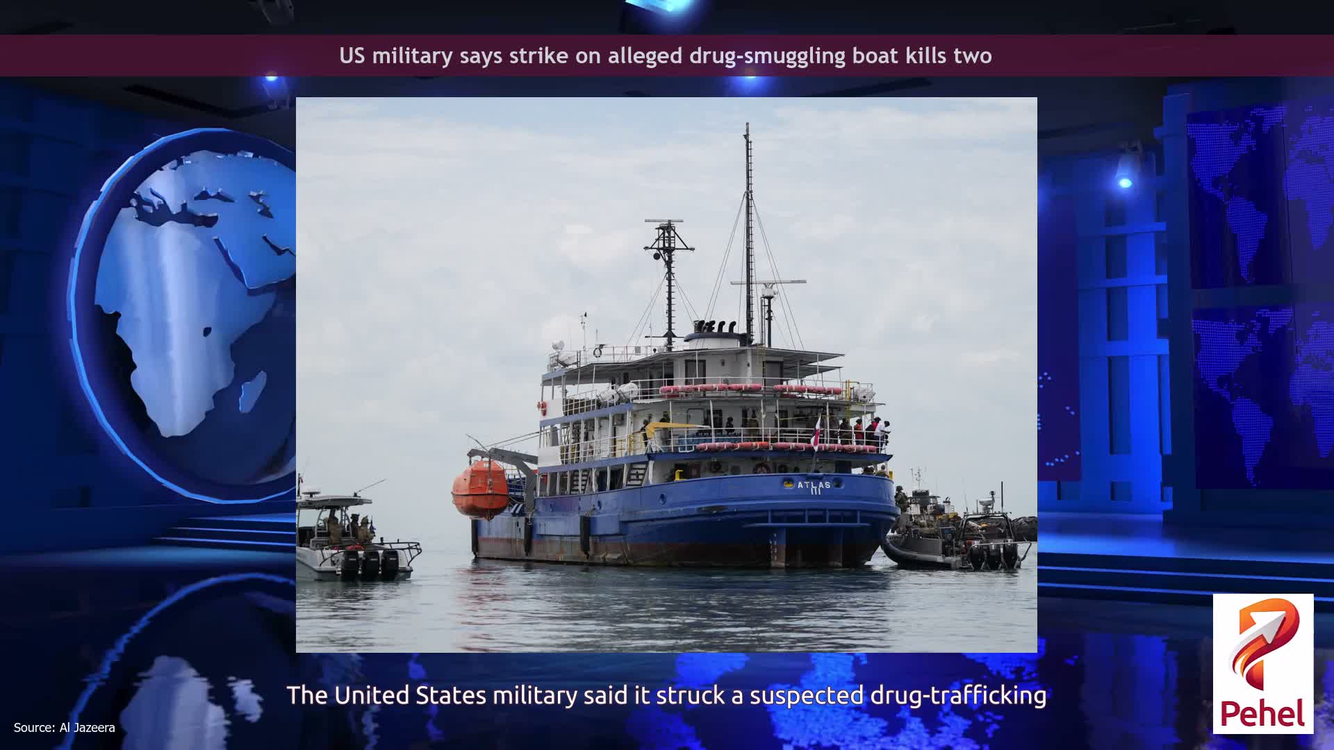 US military says strike on alleged drug-smuggling boat kills two