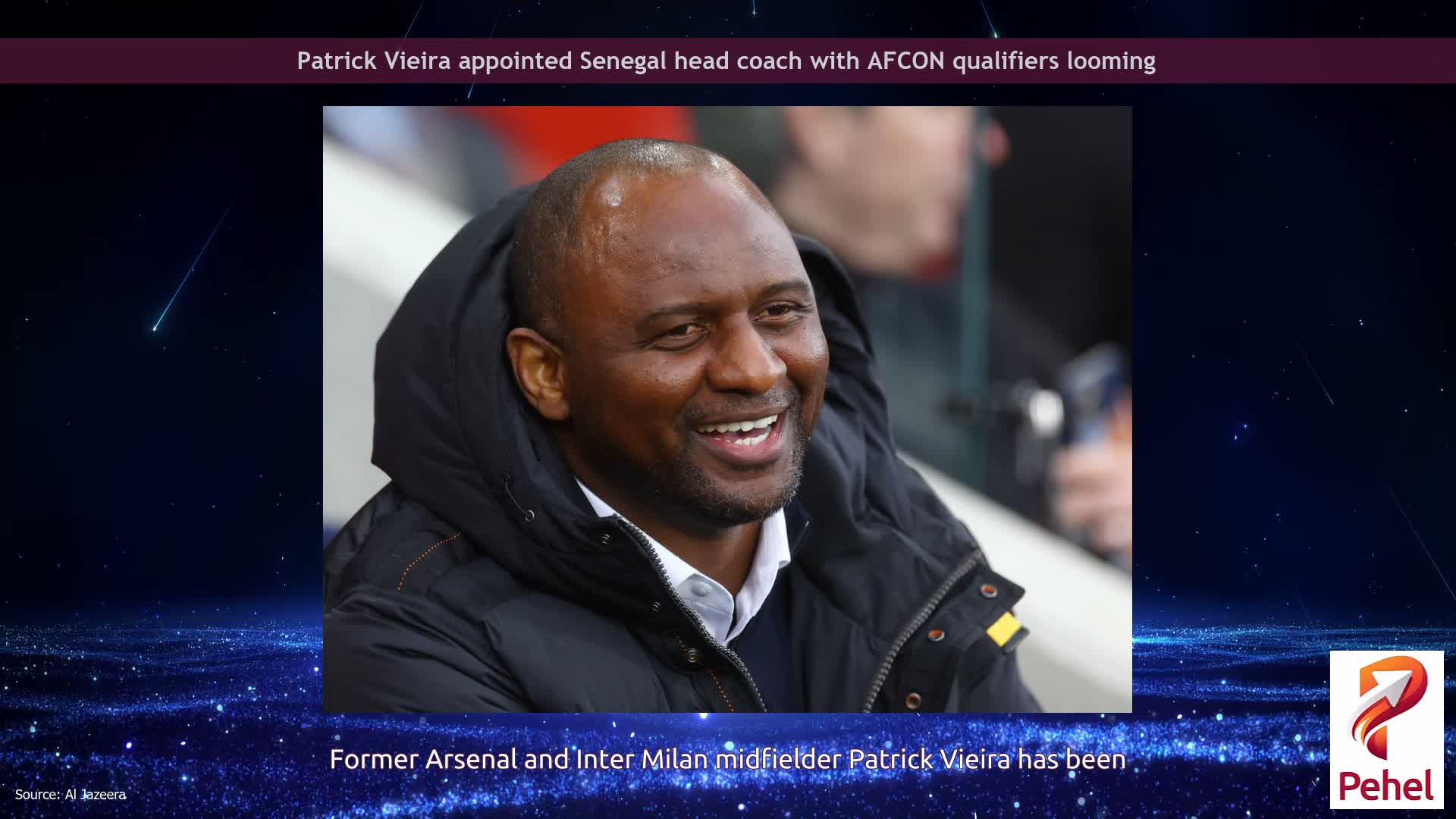 Patrick Vieira appointed Senegal head coach with AFCON qualifiers looming