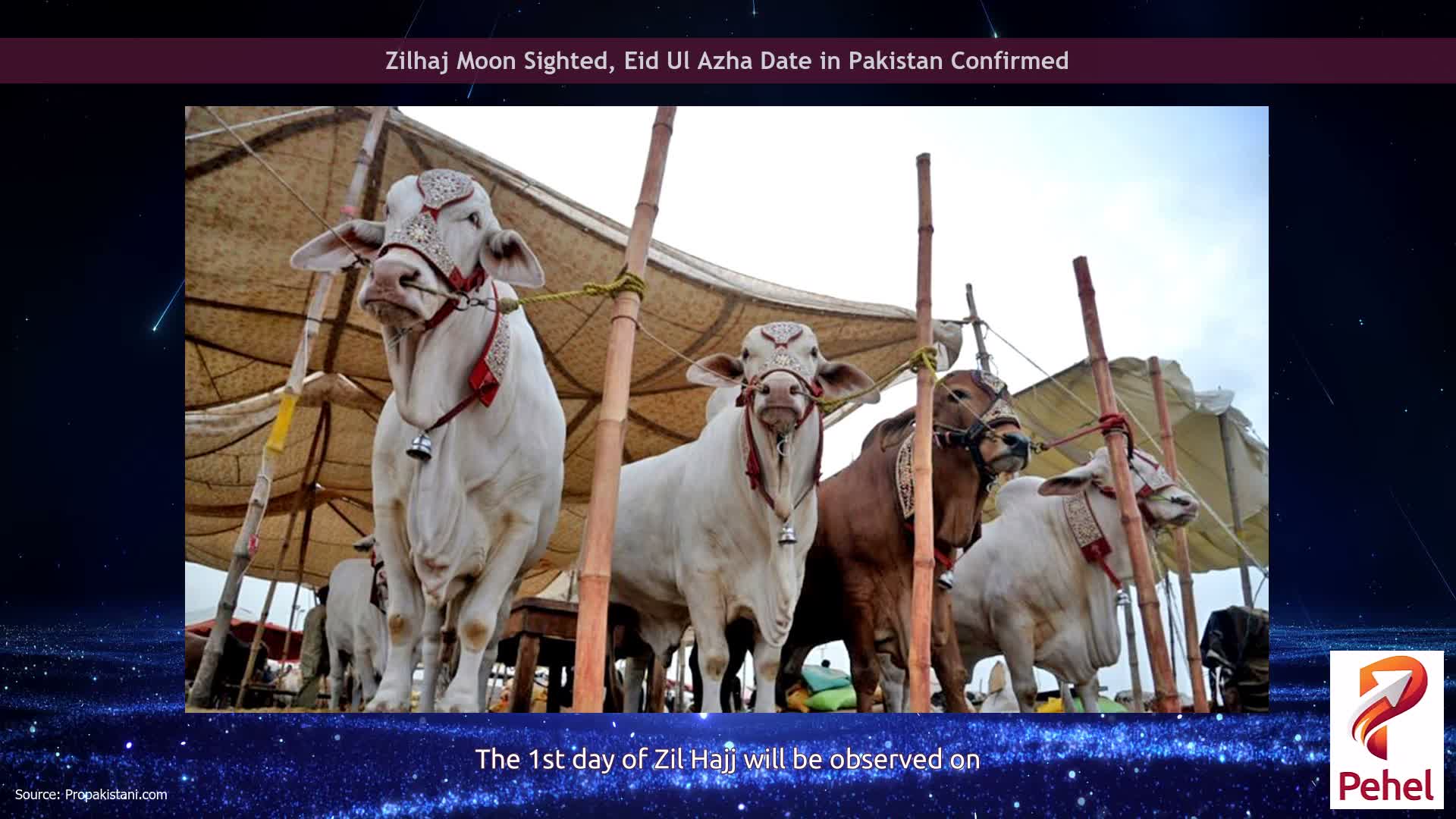 Zilhaj Moon Sighted, Eid Ul Azha Date in Pakistan Confirmed