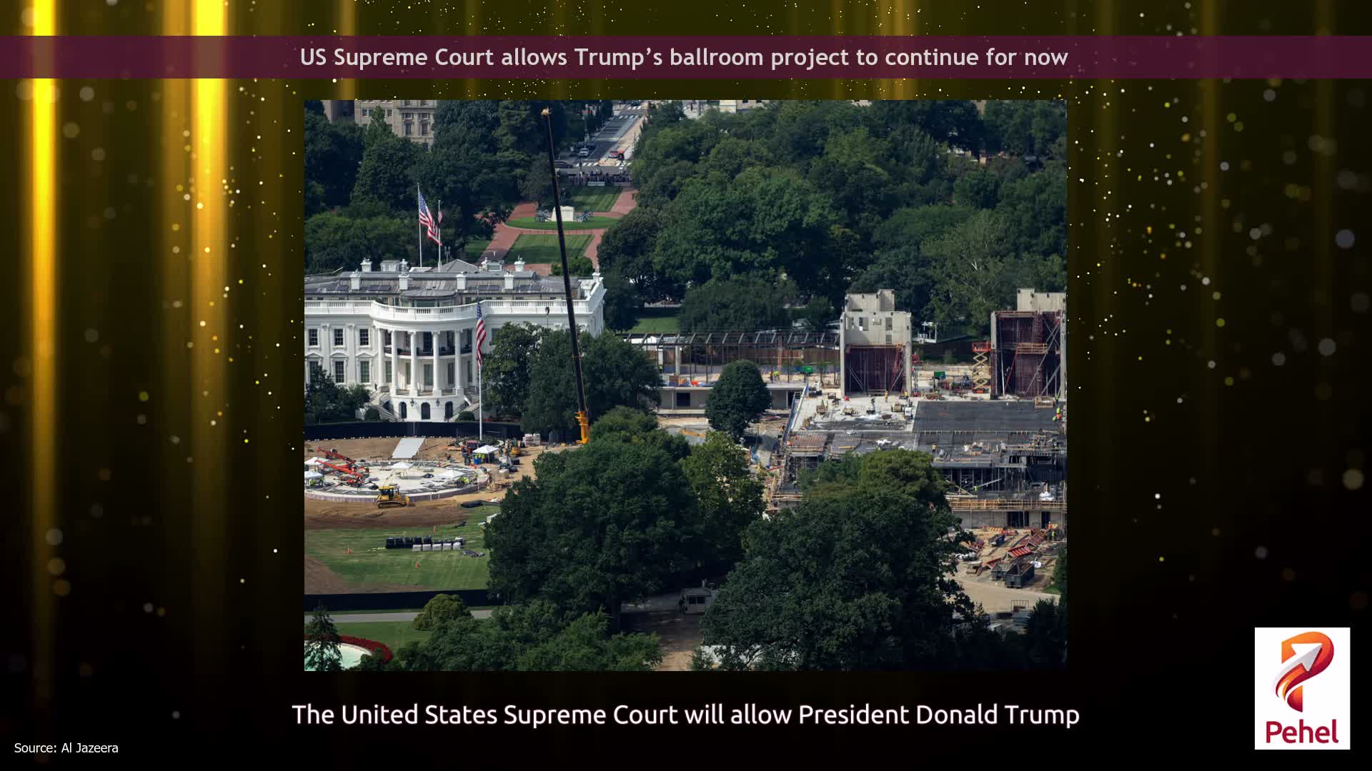 US Supreme Court allows Trump’s ballroom project to continue for now