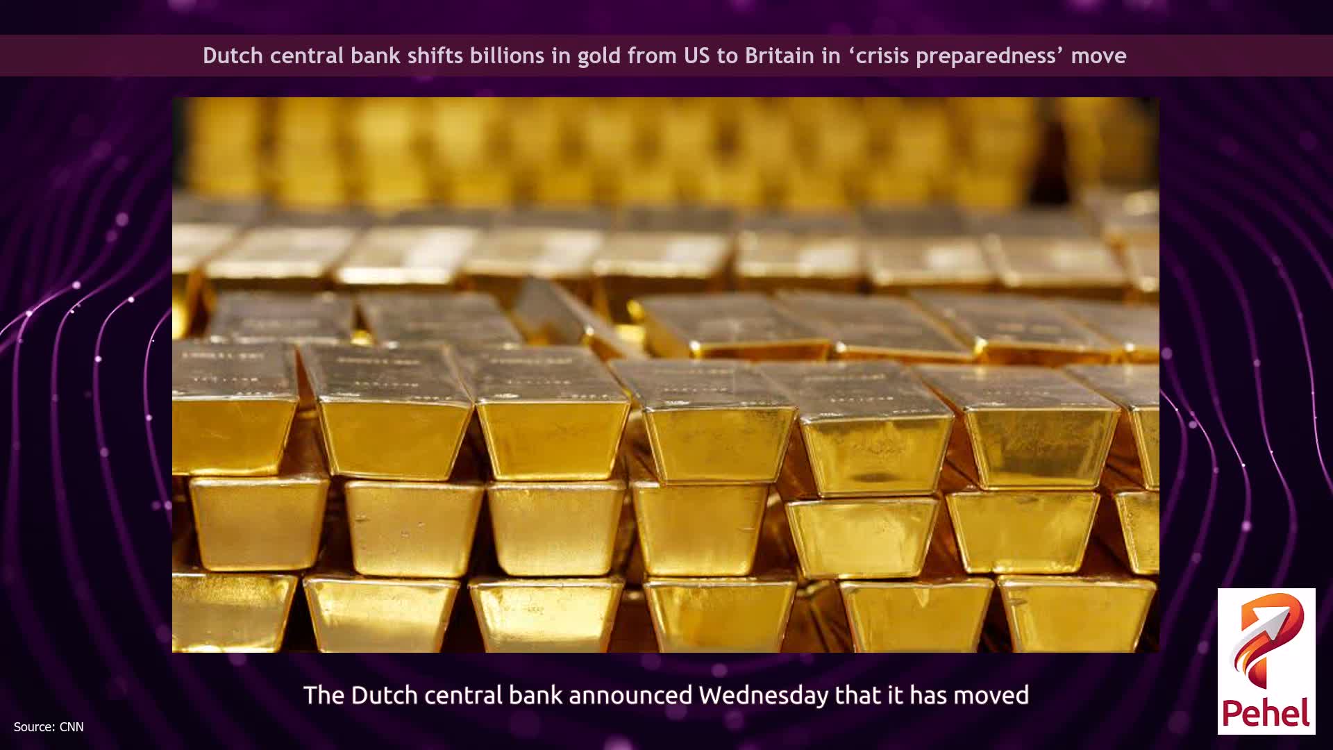 Dutch central bank shifts billions in gold from US to Britain in ‘crisis preparedness’ move