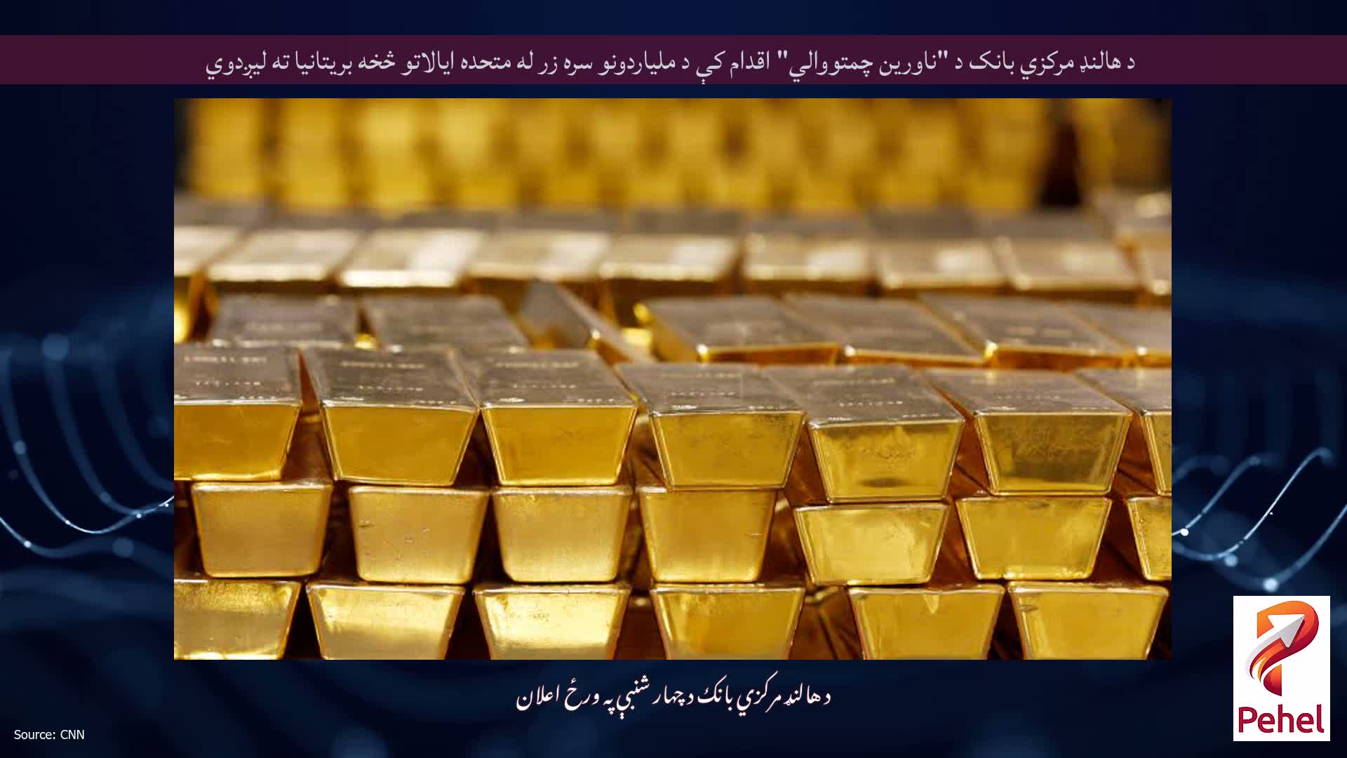 د هالنډ مرکزي بانک د "ناورین چمتووالي" اقدام کې د ملیاردونو سره زر له متحده ایالاتو څخه بریتانیا ته لیږدوي