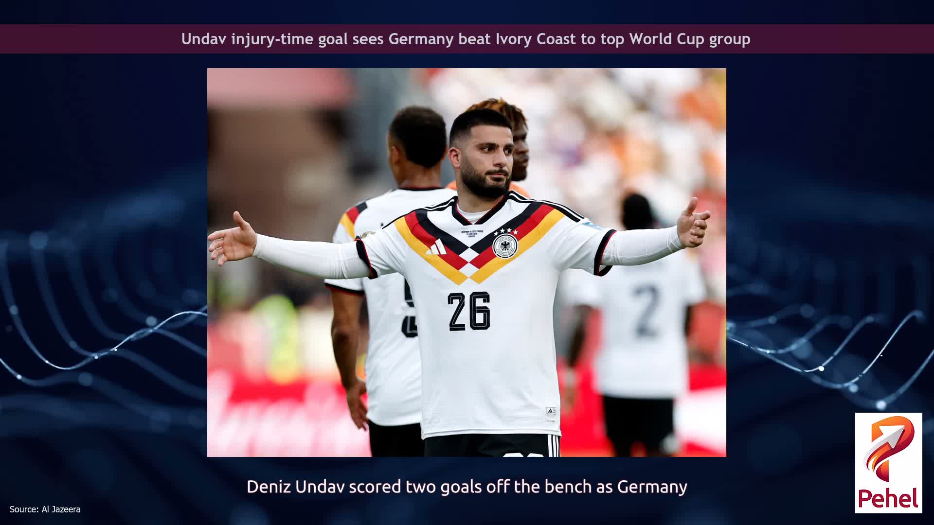 Undav injury-time goal sees Germany beat Ivory Coast to top World Cup group