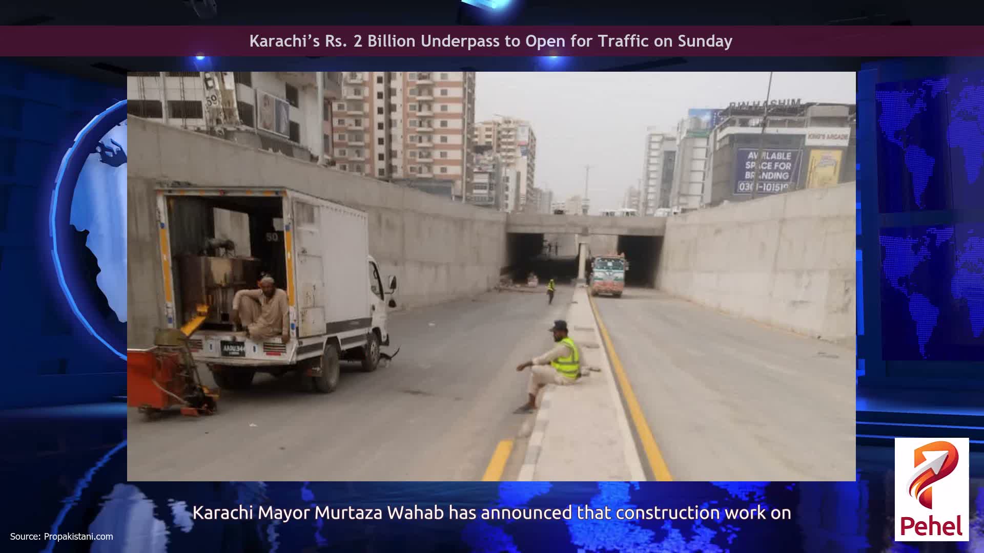 Karachi’s Rs. 2 Billion Underpass to Open for Traffic on Sunday