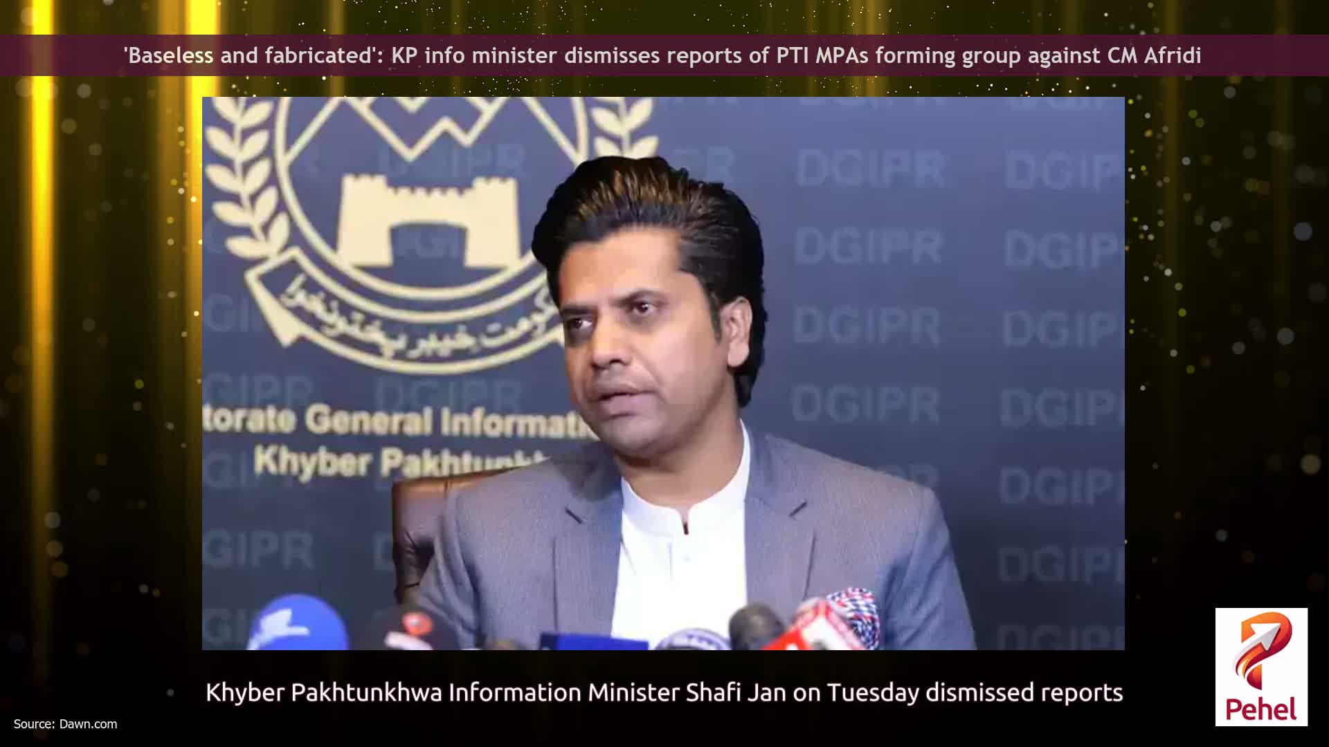 'Baseless and fabricated': KP info minister dismisses reports of PTI MPAs forming group against CM Afridi