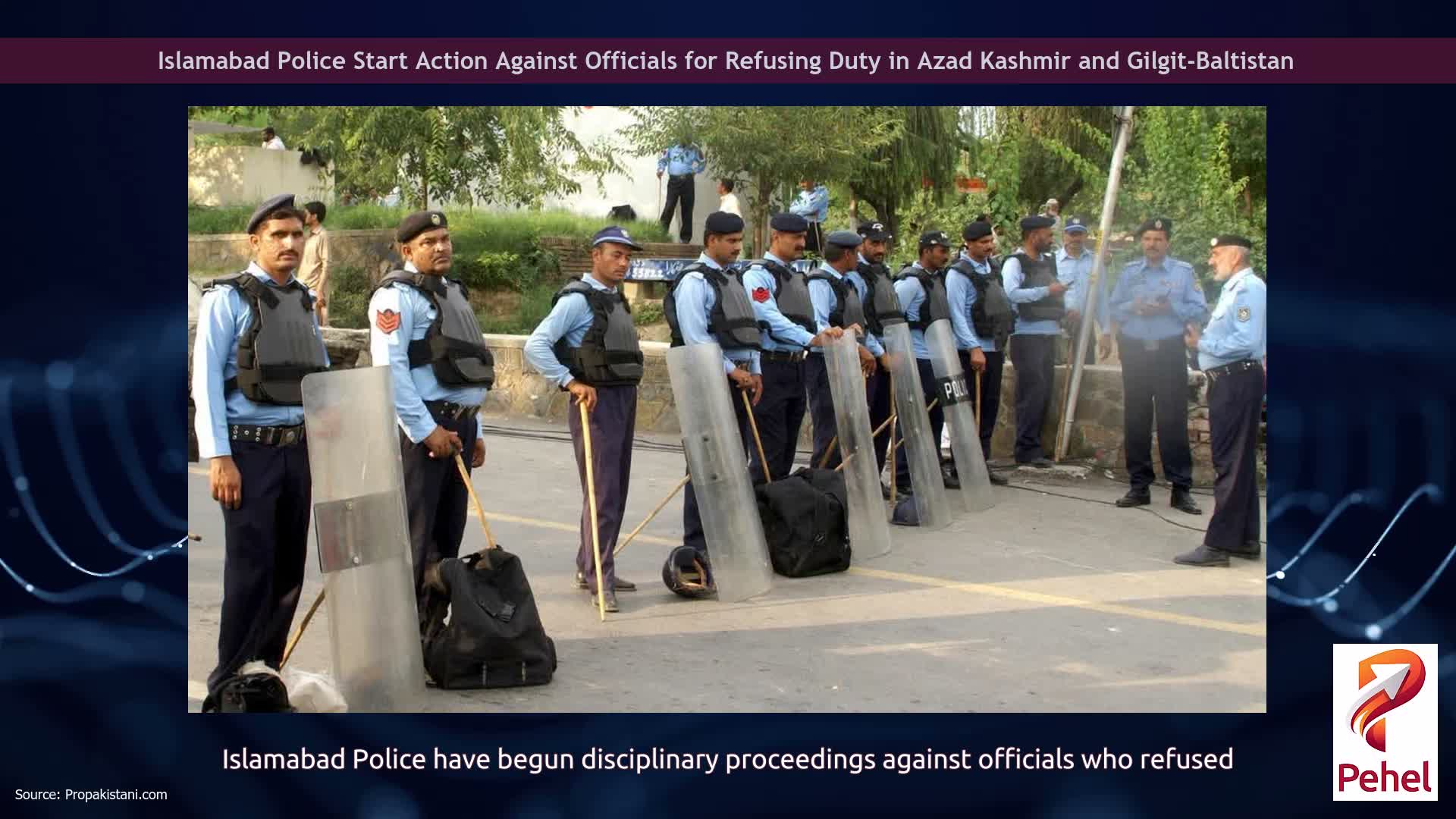 Islamabad Police Start Action Against Officials for Refusing Duty in Azad Kashmir and Gilgit-Baltistan