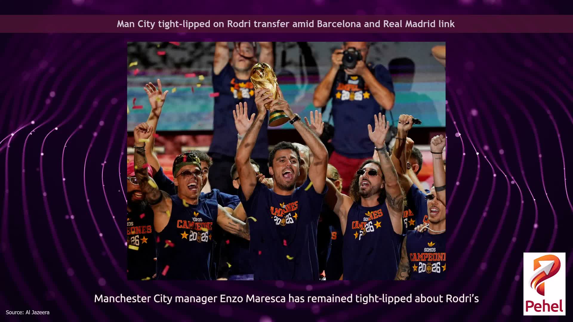 Man City tight-lipped on Rodri transfer amid Barcelona and Real Madrid link