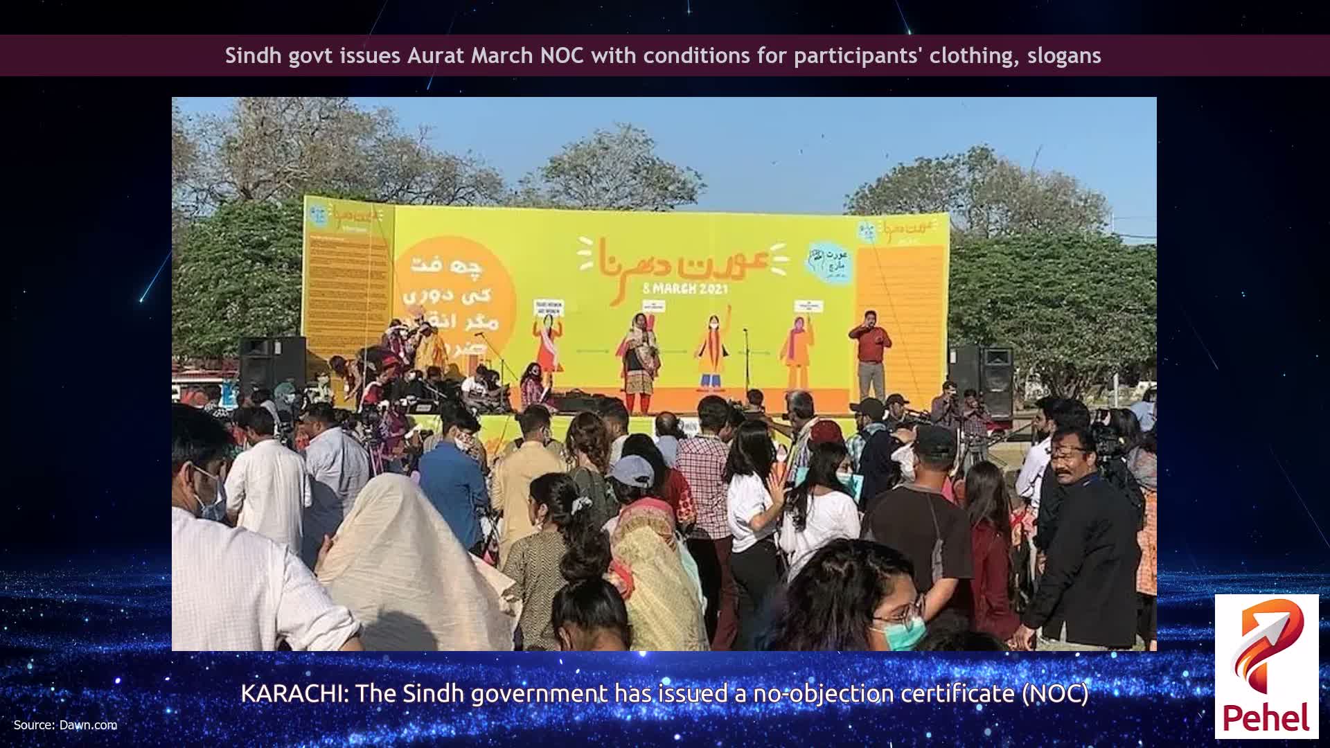 Sindh govt issues Aurat March NOC with conditions for participants' clothing, slogans