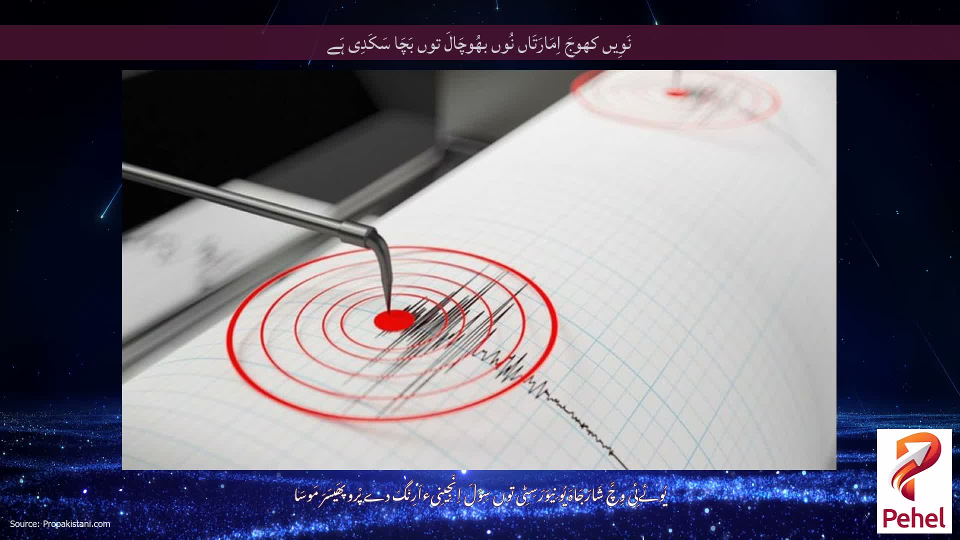 نَوِیں کھوجَ اِمَارَتَاں نُوں بھُوچَالَ توں بَچَا سَکَدِی ہَے