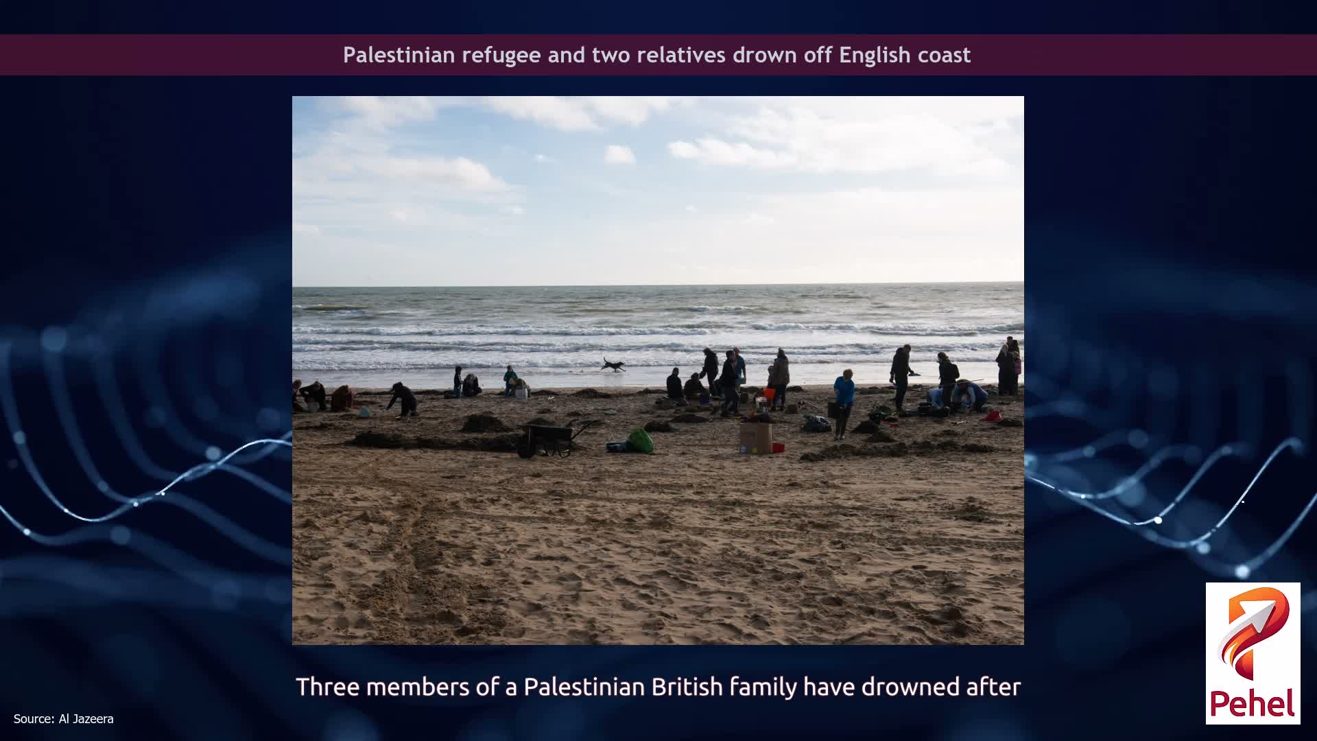 Palestinian refugee and two relatives drown off English coast