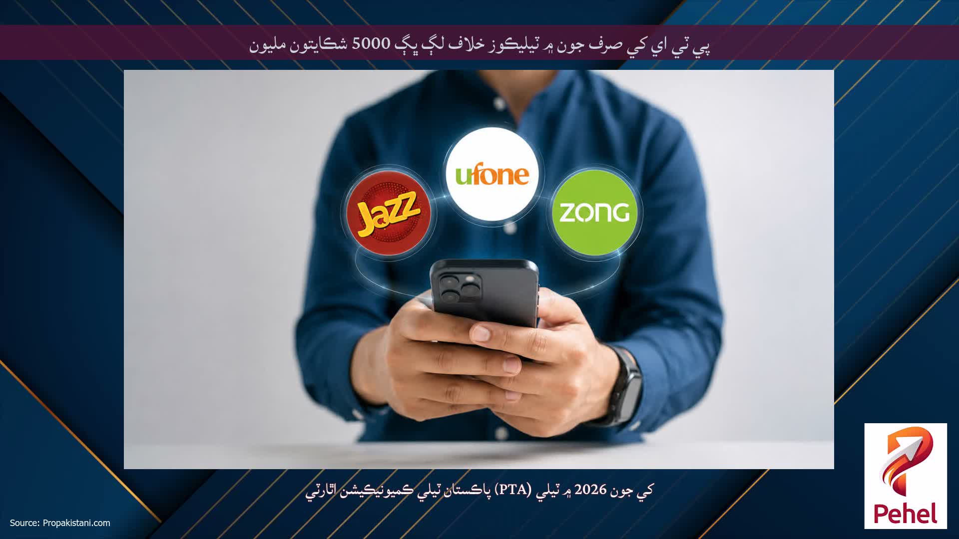 پي ٽي اي کي صرف جون ۾ ٽيليڪوز خلاف لڳ ڀڳ 5000 شڪايتون مليون