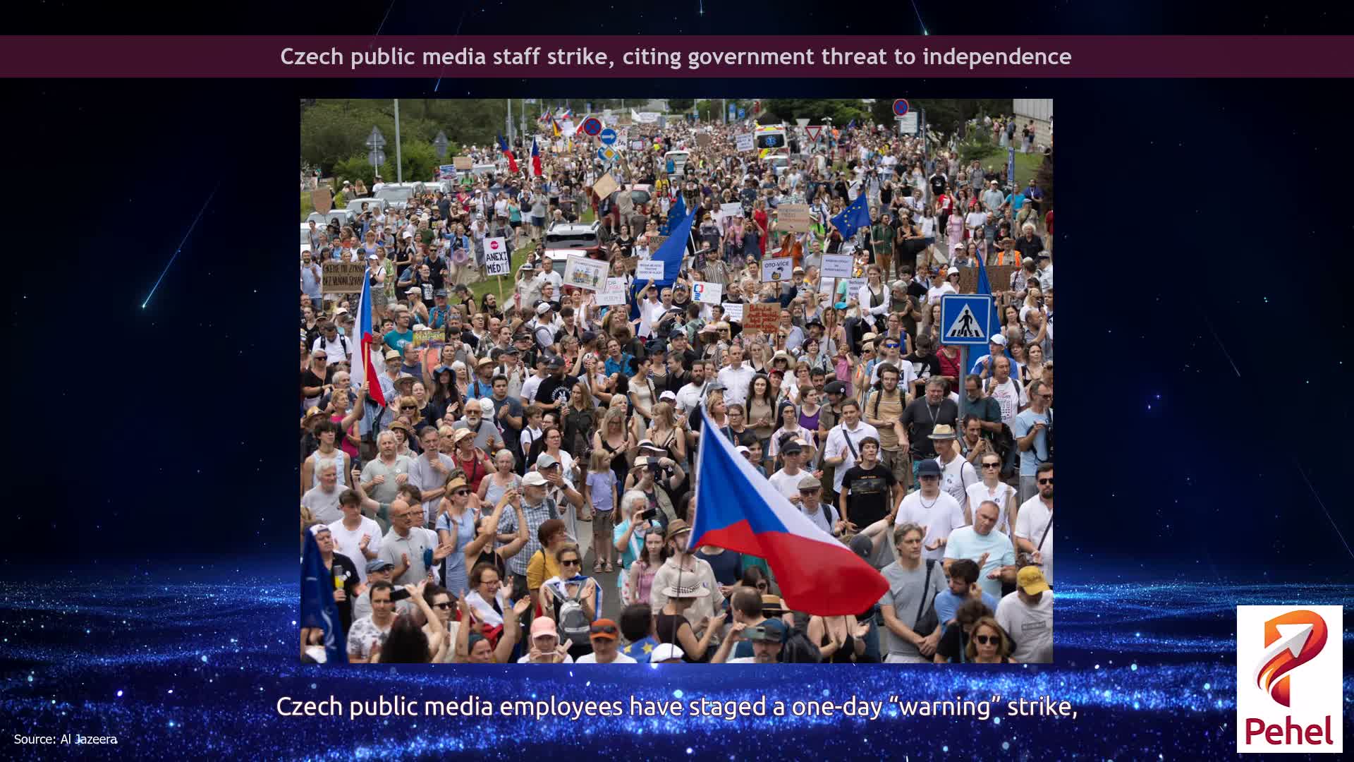 Czech public media staff strike, citing government threat to independence