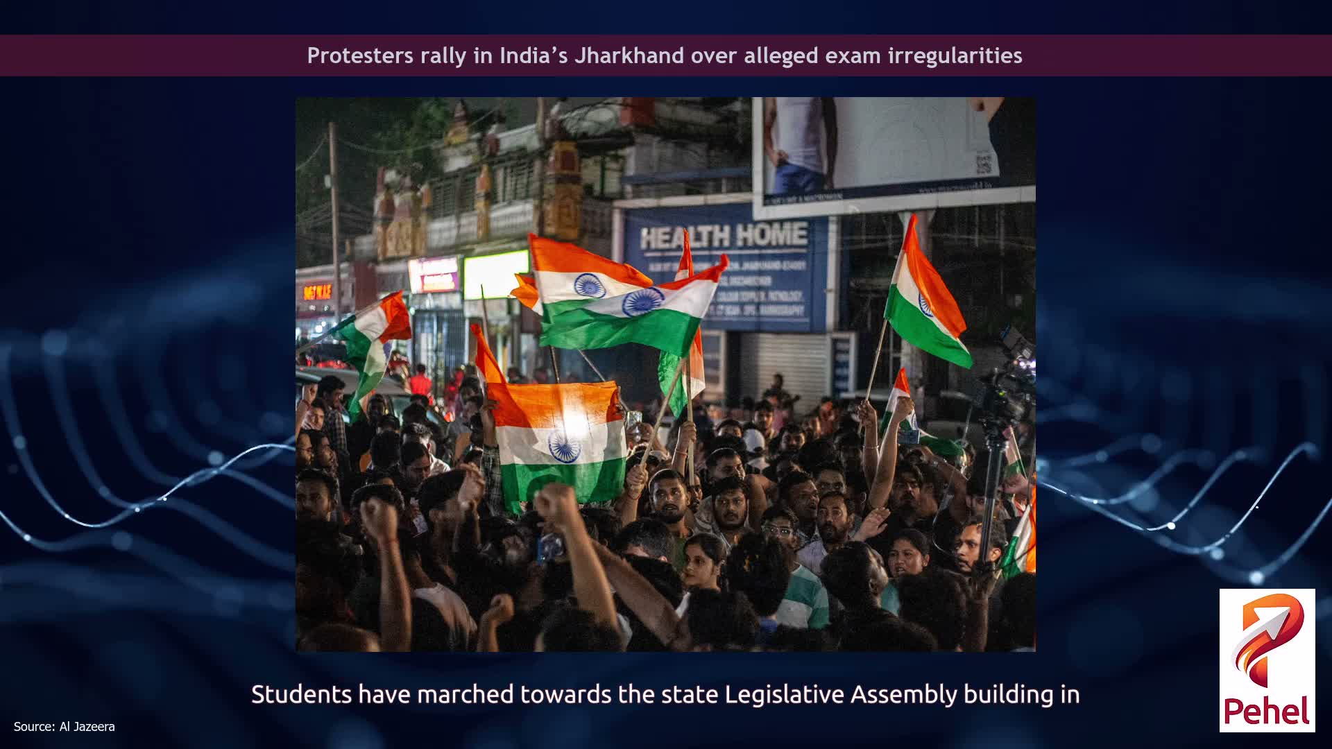 Protesters rally in India’s Jharkhand over alleged exam irregularities