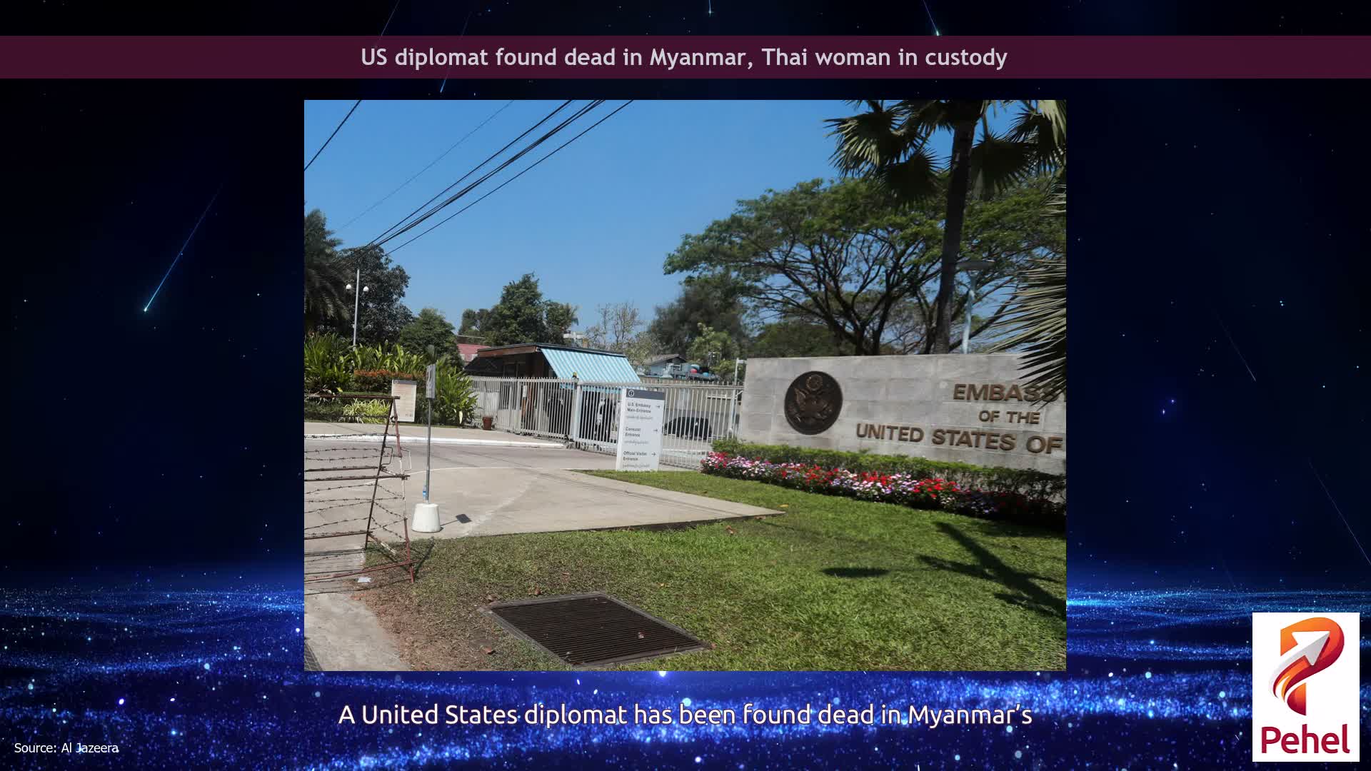 US diplomat found dead in Myanmar, Thai woman in custody
