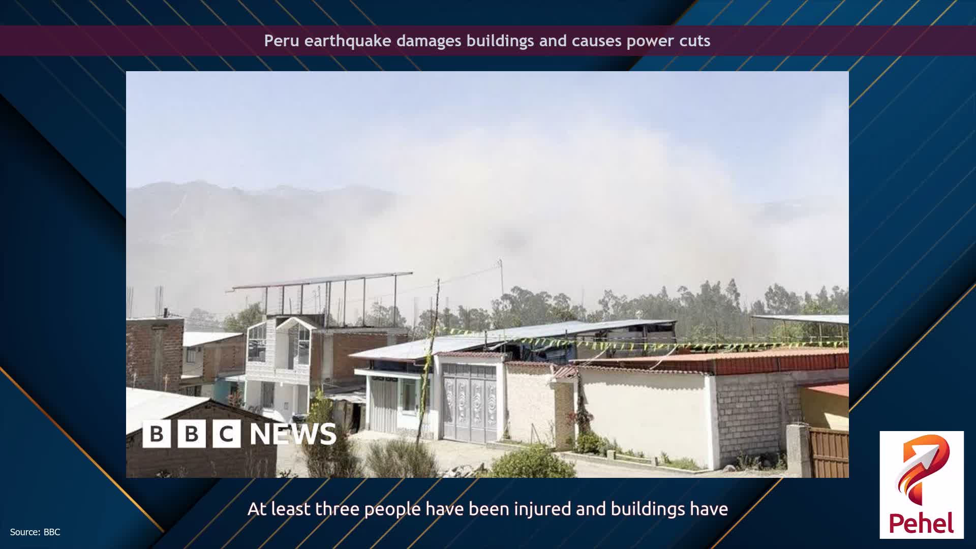 Peru earthquake damages buildings and causes power cuts