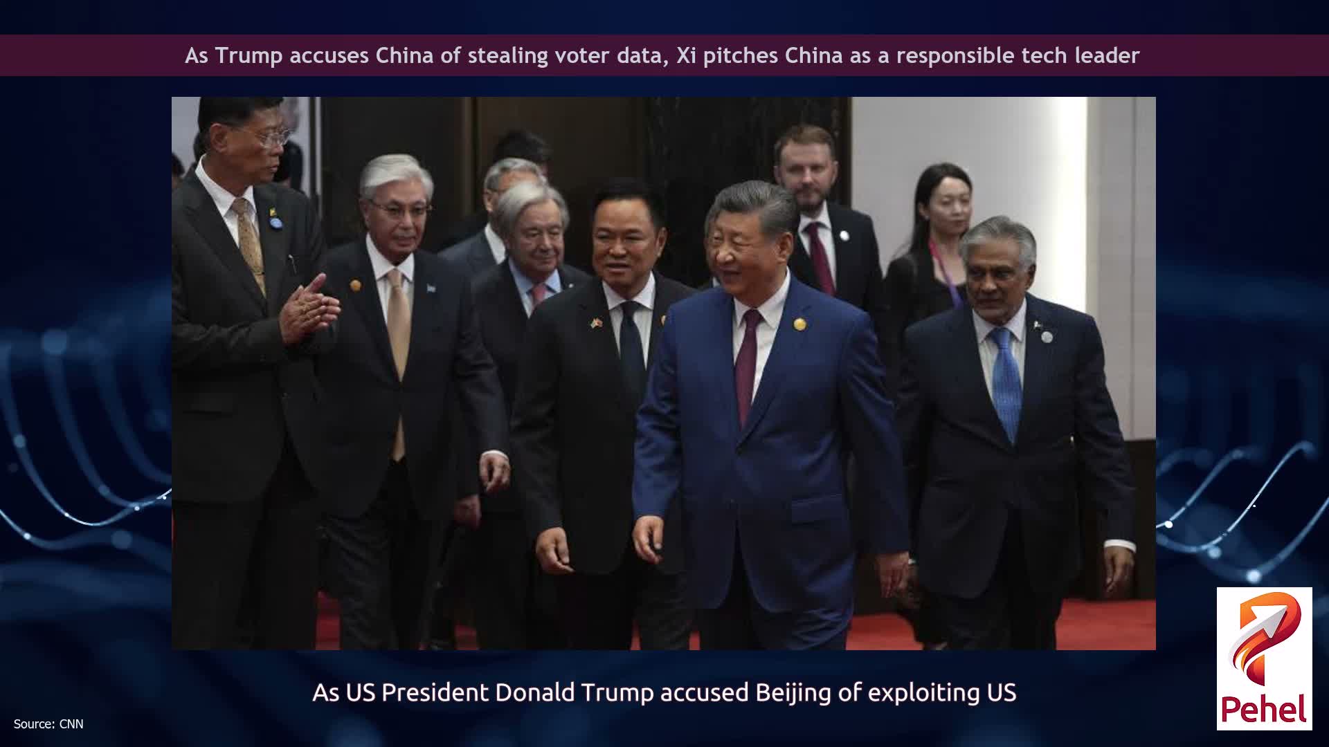 As Trump accuses China of stealing voter data, Xi pitches China as a responsible tech leader