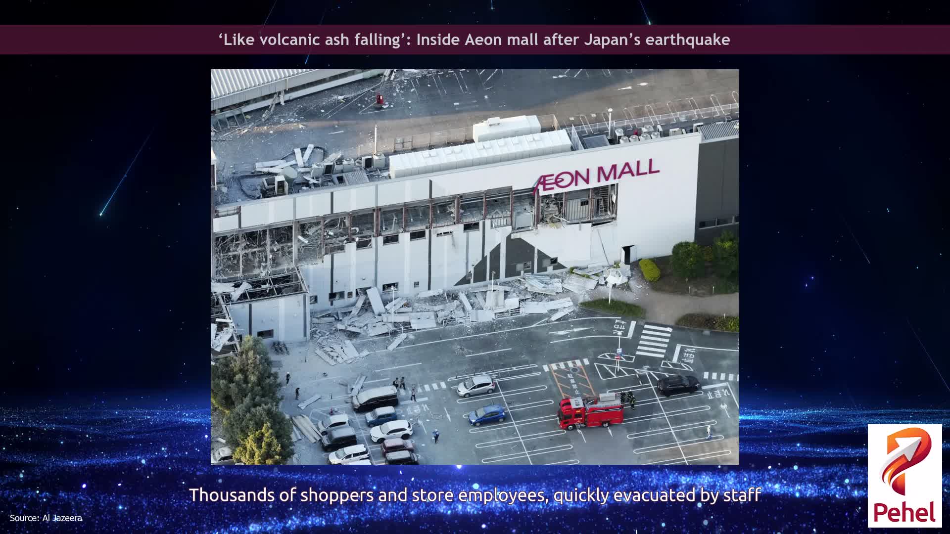 ‘Like volcanic ash falling’: Inside Aeon mall after Japan’s earthquake