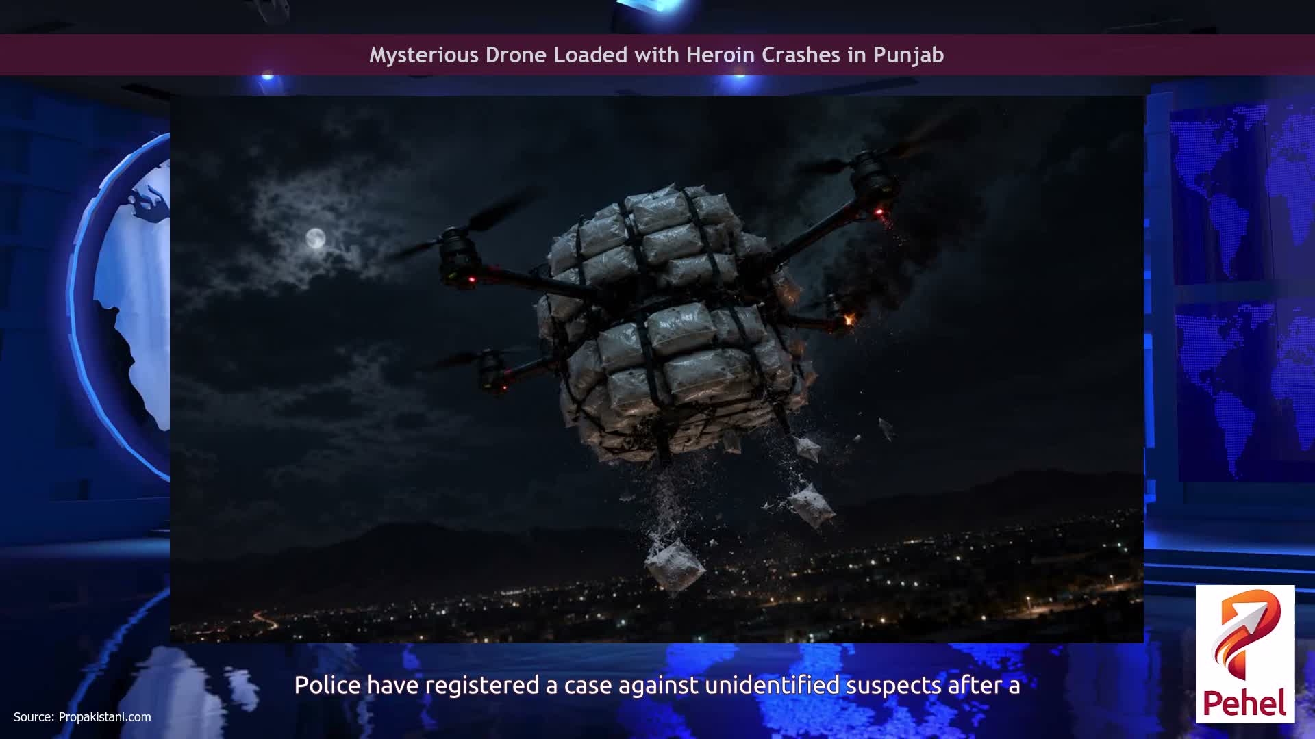 Mysterious Drone Loaded with Heroin Crashes in Punjab
