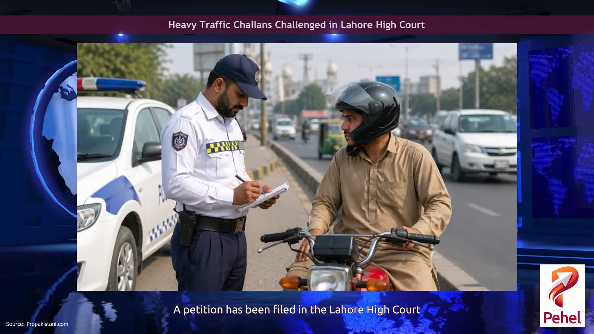 Heavy Traffic Challans Challenged in Lahore High Court