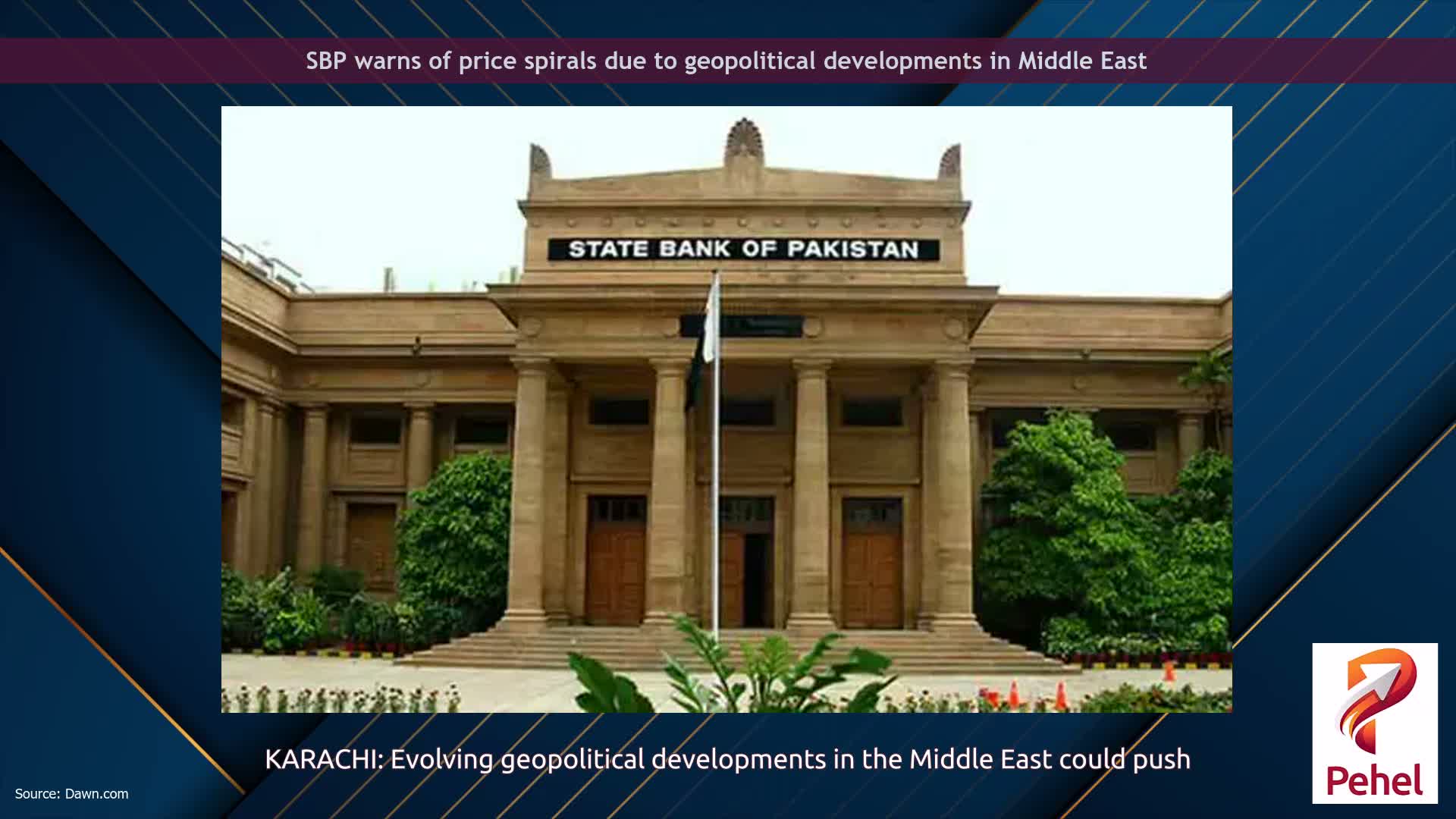 SBP warns of price spirals due to geopolitical developments in Middle East