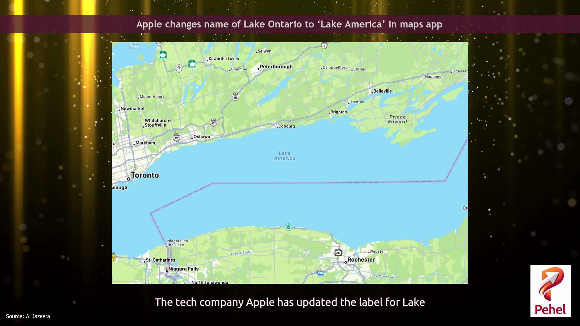 Apple changes name of Lake Ontario to ‘Lake America’ in maps app