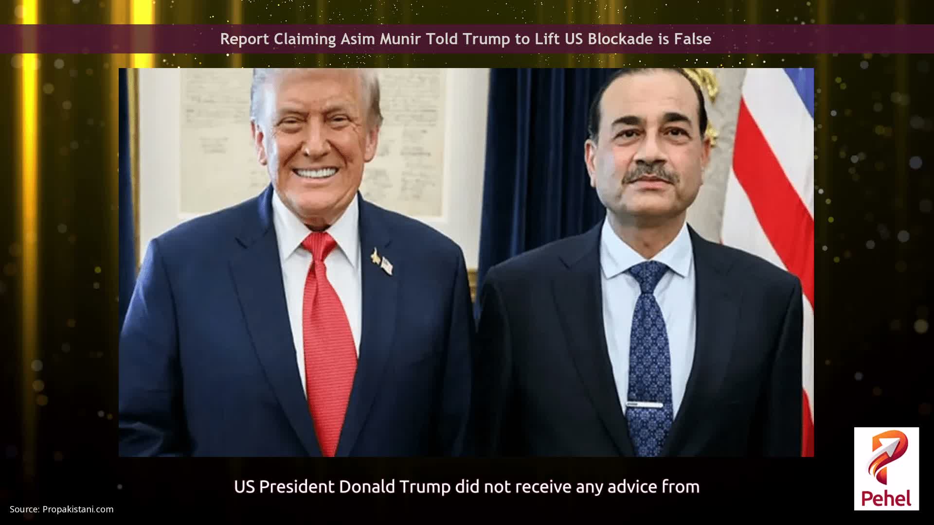 Report Claiming Asim Munir Told Trump to Lift US Blockade is False