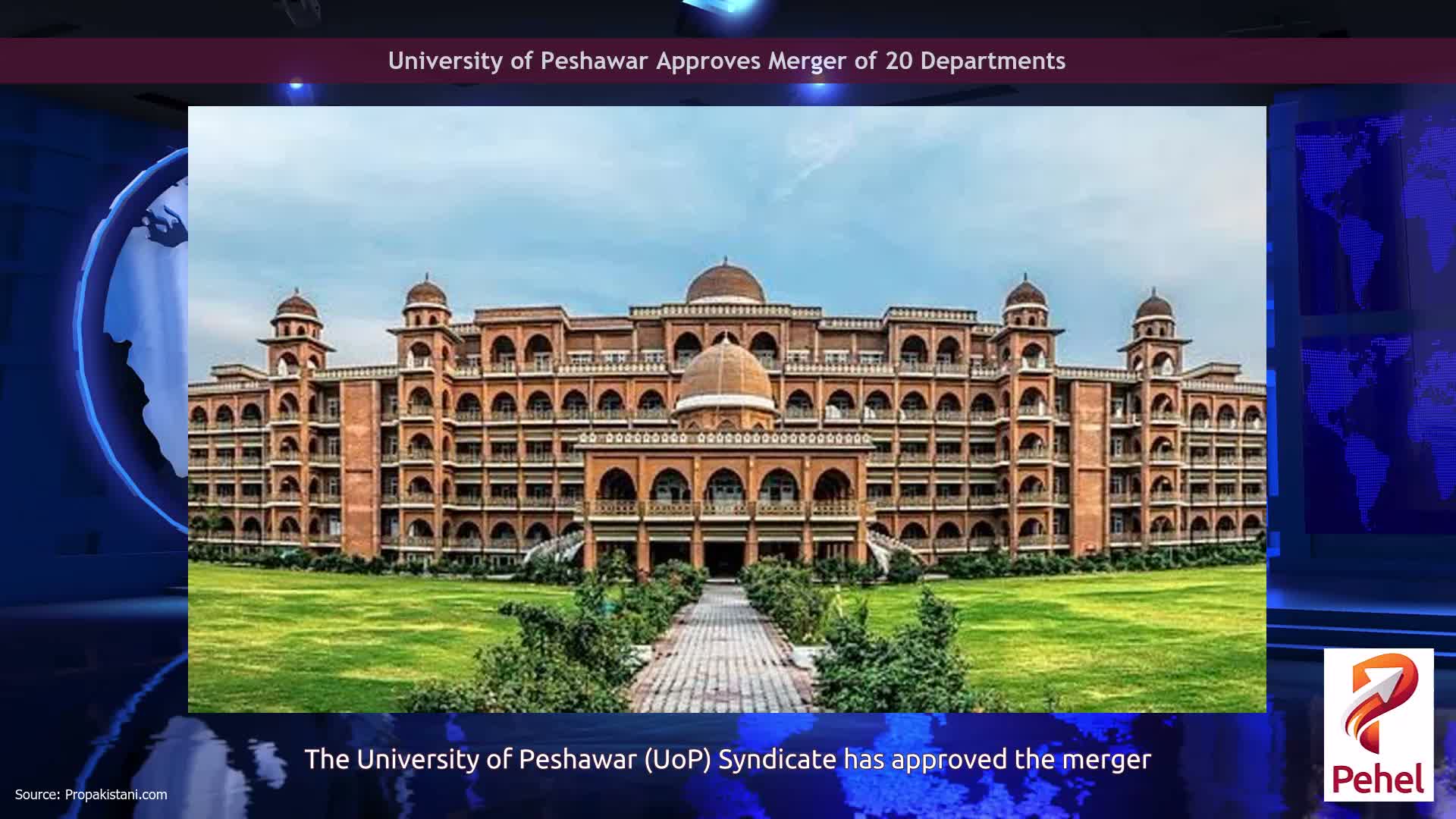 University of Peshawar Approves Merger of 20 Departments