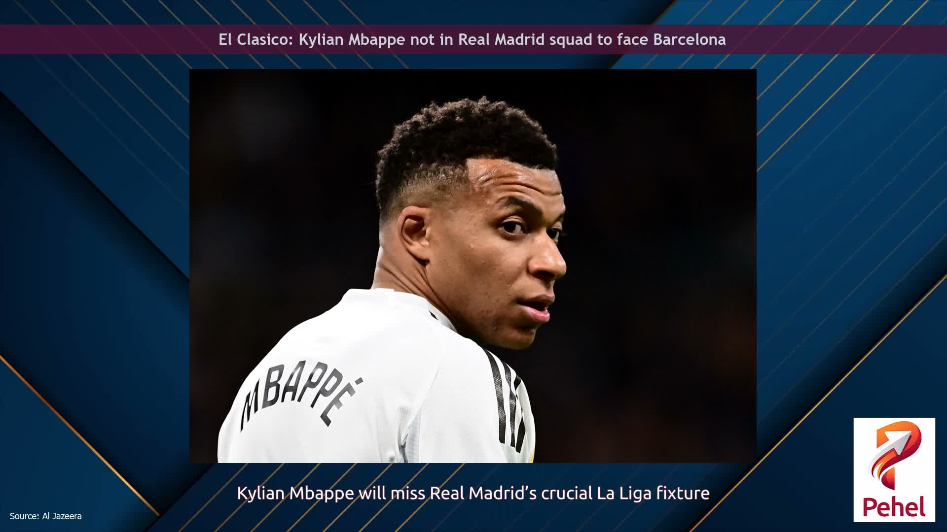 El Clasico: Kylian Mbappe not in Real Madrid squad to face Barcelona