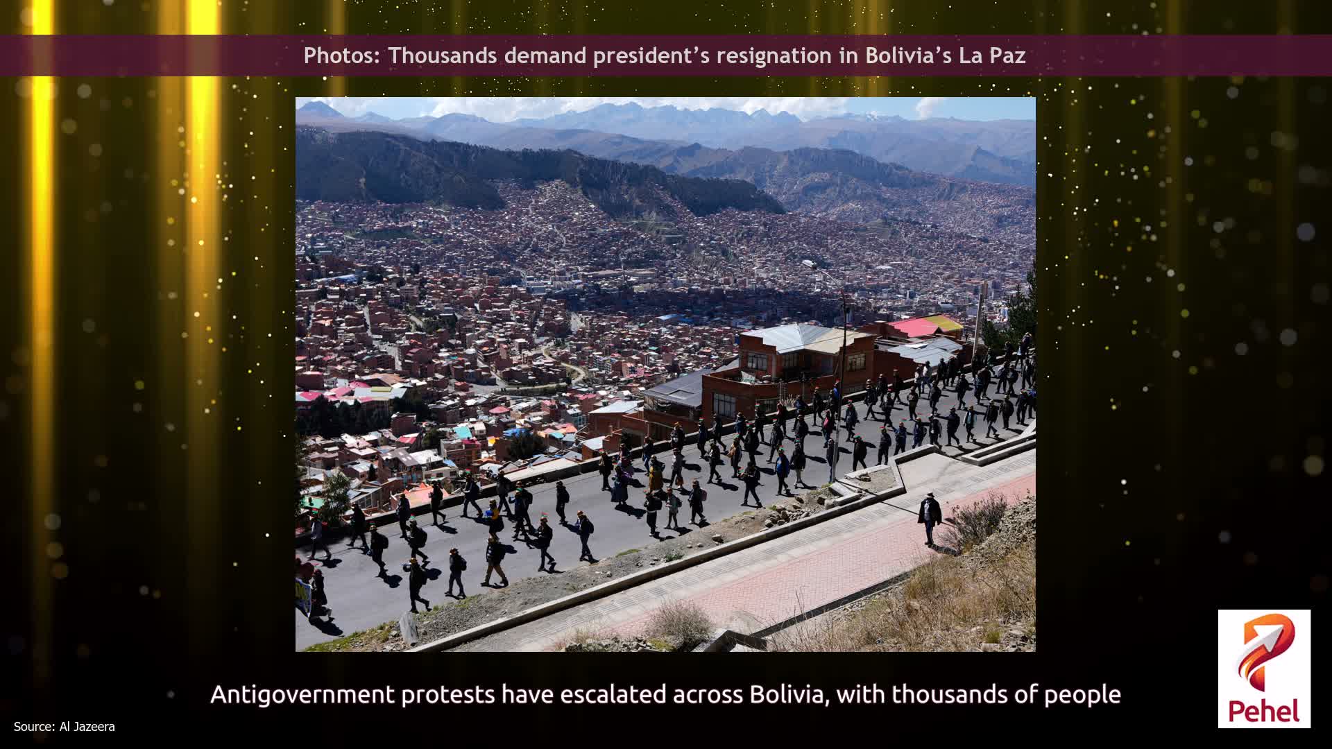Photos: Thousands demand president’s resignation in Bolivia’s La Paz
