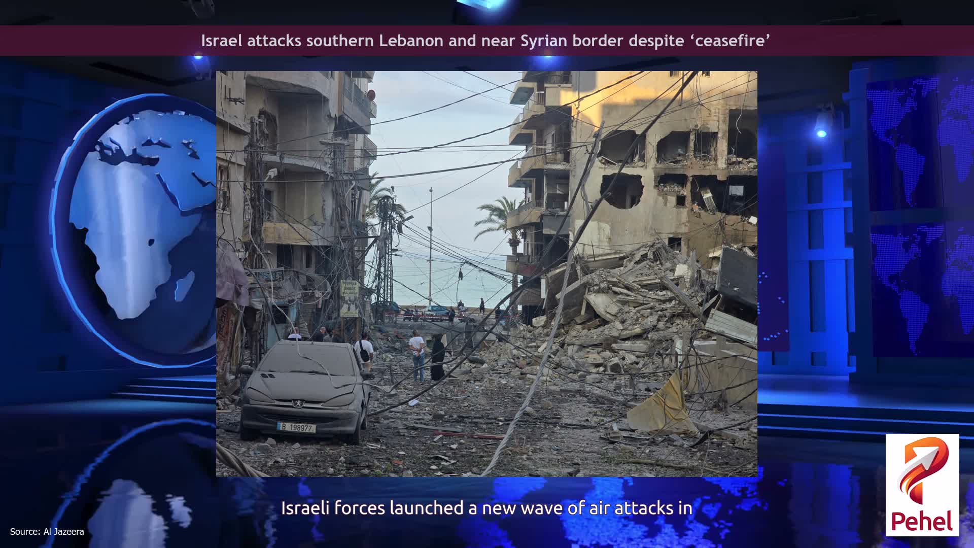 Israel attacks southern Lebanon and near Syrian border despite ‘ceasefire’