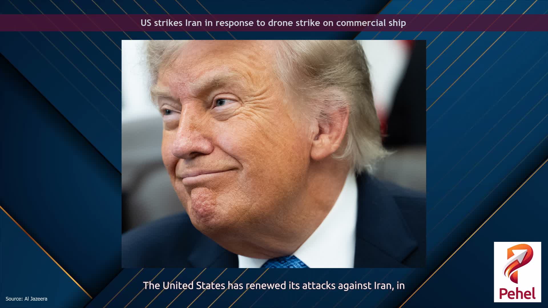 US strikes Iran in response to drone strike on commercial ship