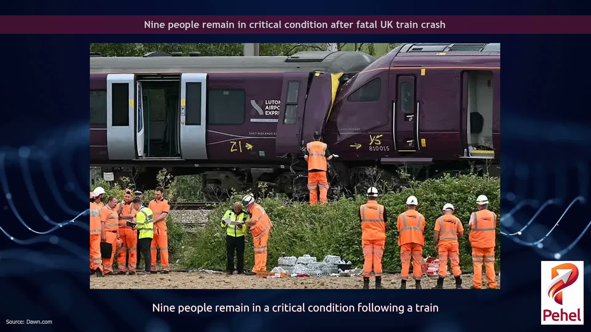 Nine people remain in critical condition after fatal UK train crash