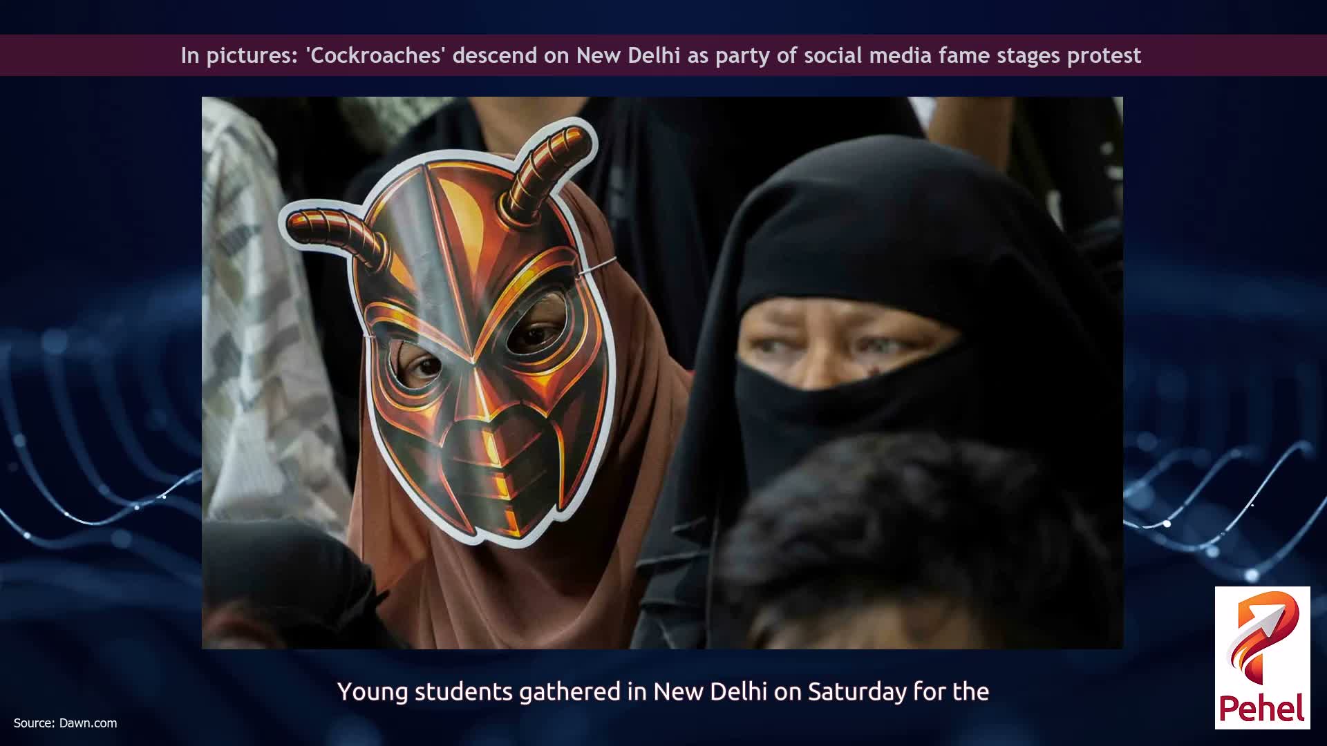 In pictures: 'Cockroaches' descend on New Delhi as party of social media fame stages protest