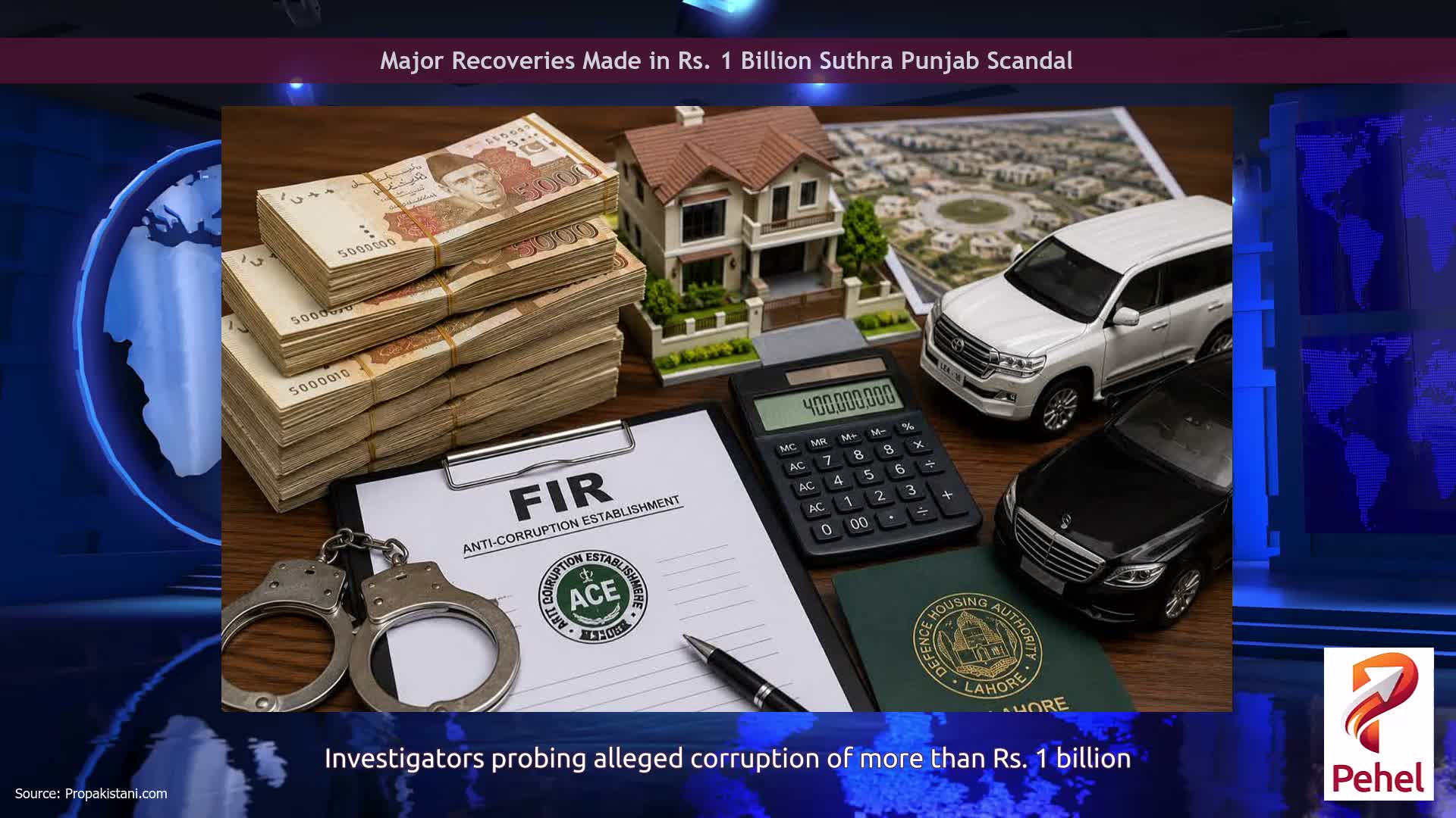 Major Recoveries Made in Rs. 1 Billion Suthra Punjab Scandal
