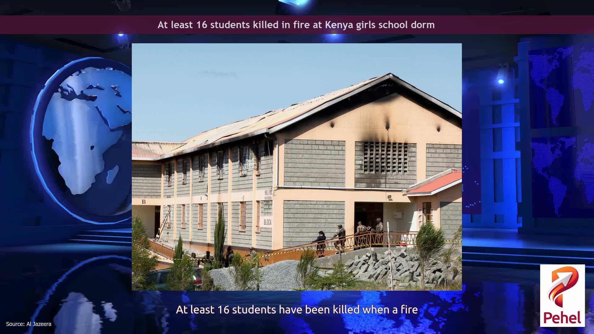 At least 16 students killed in fire at Kenya girls school dorm