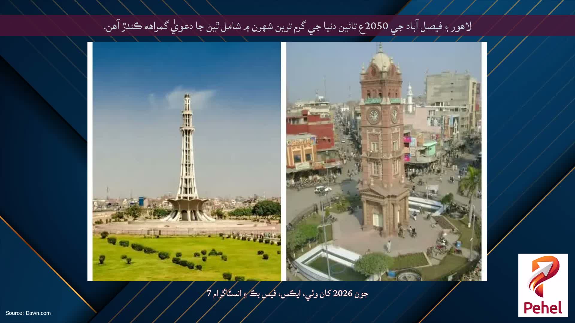 لاهور ۽ فيصل آباد جي 2050ع تائين دنيا جي گرم ترين شهرن ۾ شامل ٿيڻ جا دعويٰ گمراهه ڪندڙ آهن.