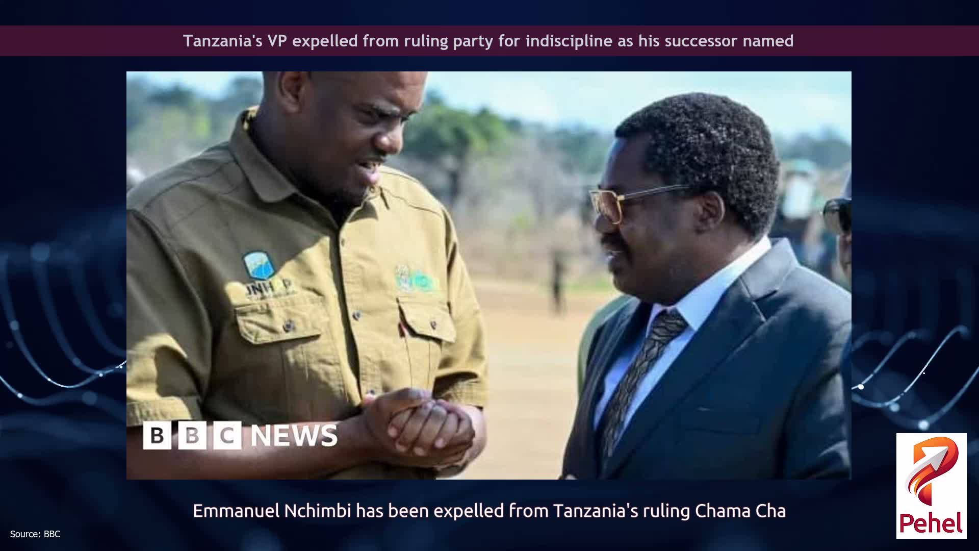 Tanzania's VP expelled from ruling party for indiscipline as his successor named