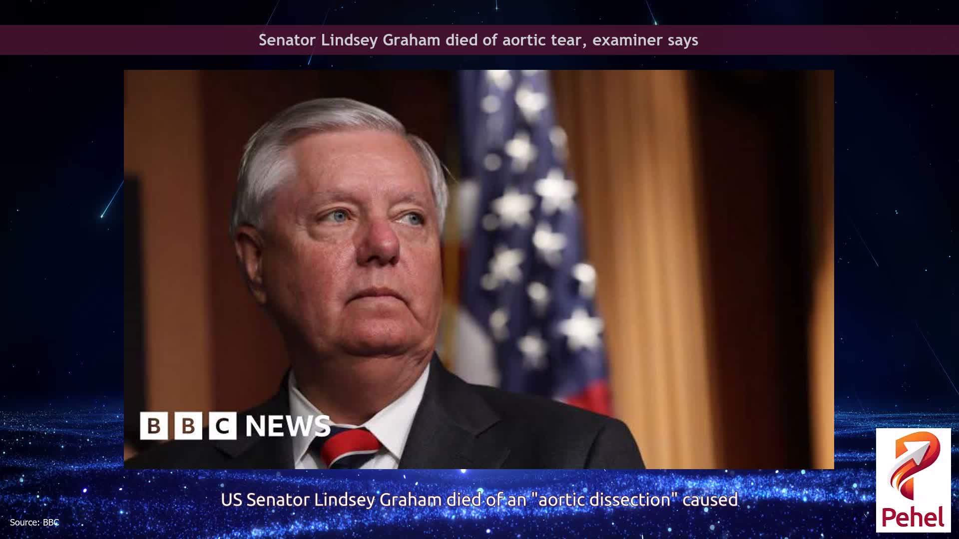 Senator Lindsey Graham died of aortic tear, examiner says
