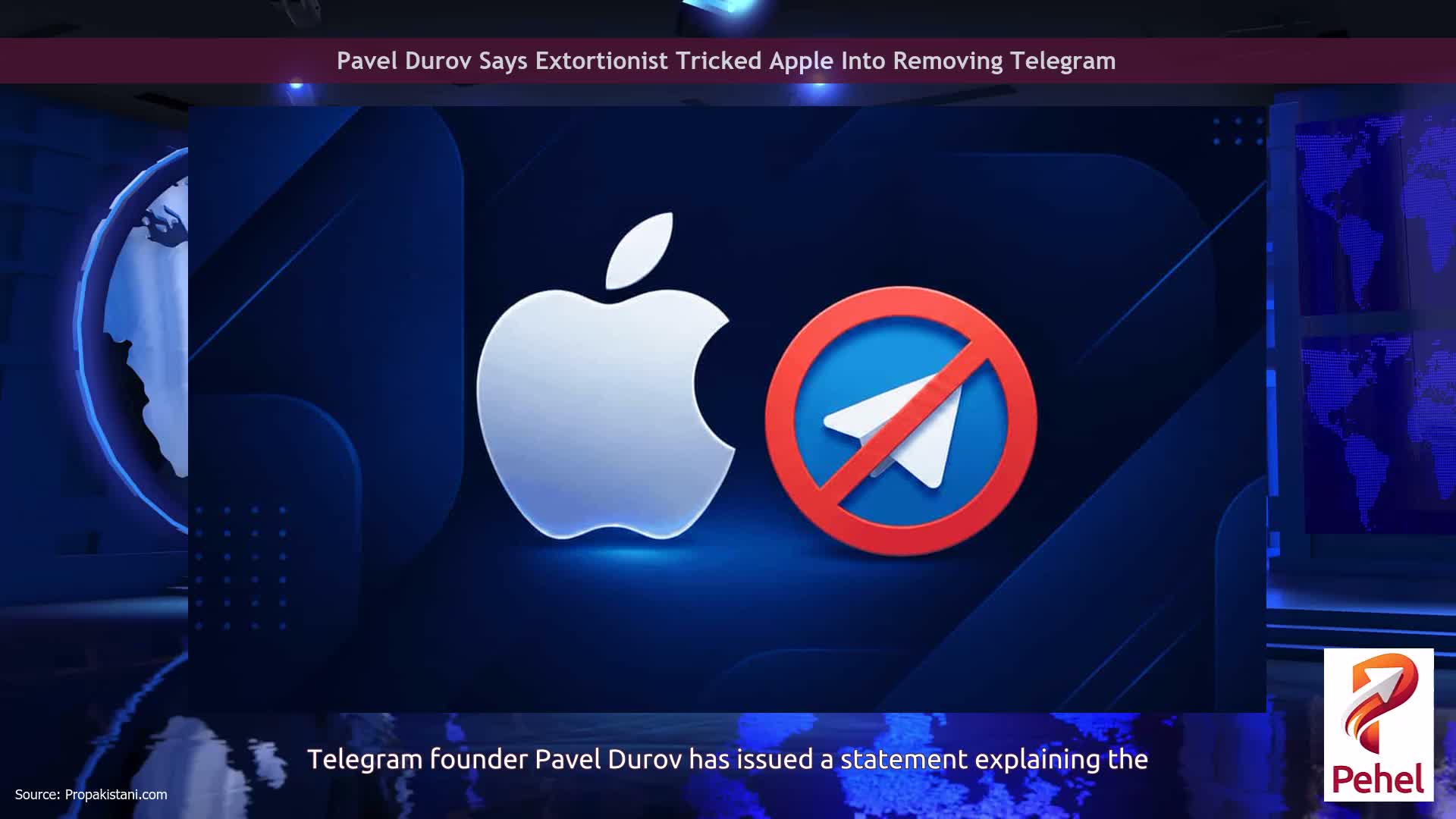 Pavel Durov Says Extortionist Tricked Apple Into Removing Telegram